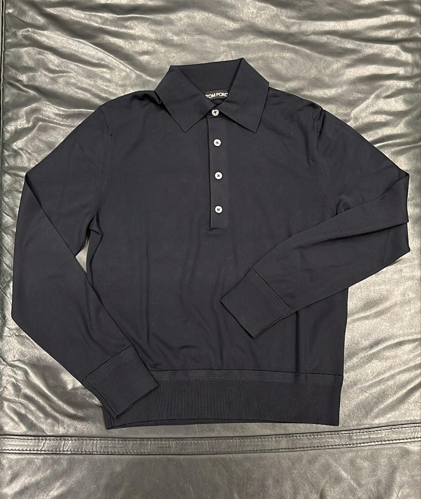 Tom Ford o1w1db10824 TFK132 Polo Sweater in Black Size US XL / EU 56 / 4 - 1 Preview