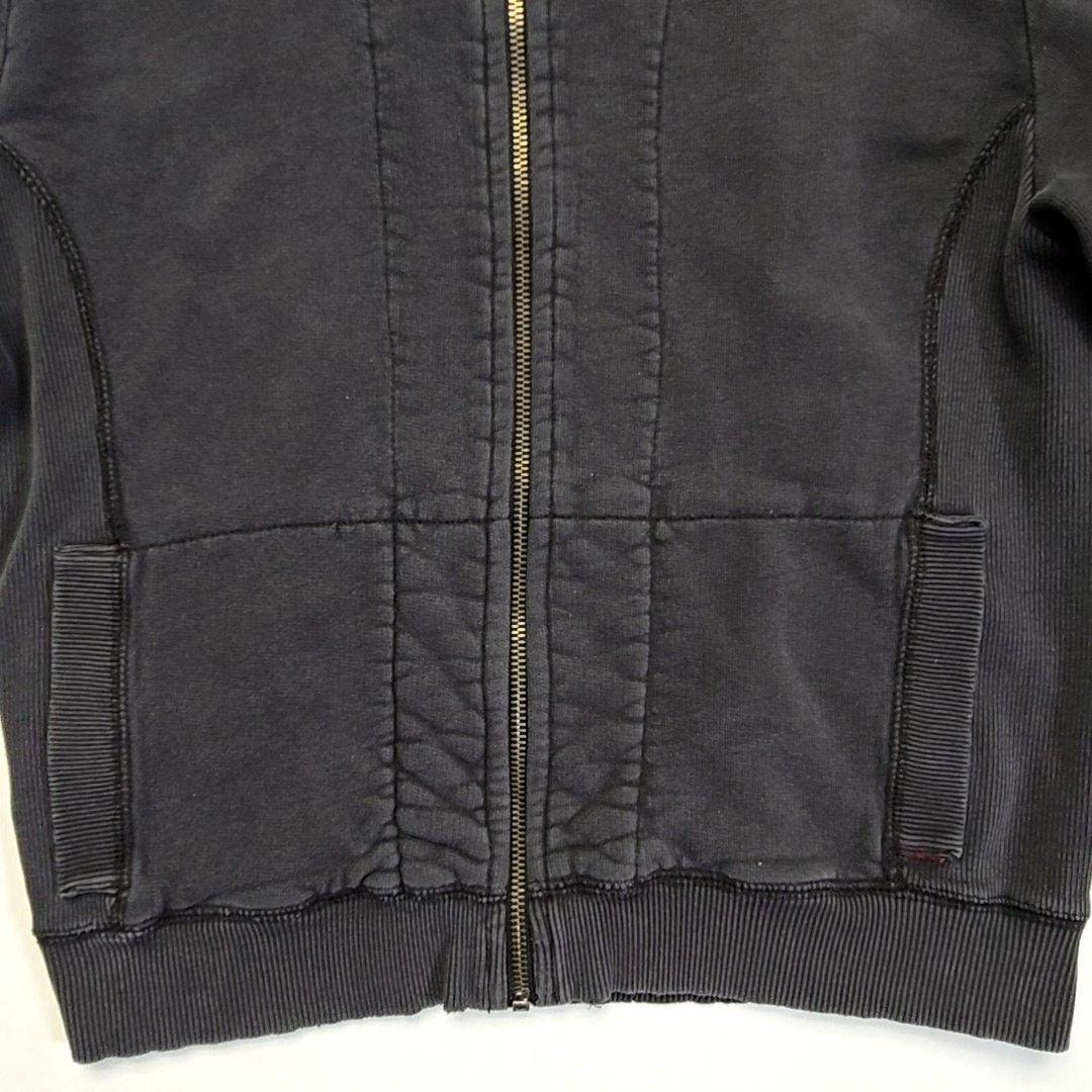 Levi's Levi's Black Hoodie Zipper Front Large Cropped Sweatshirt Size L / US 10 / IT 46 - 4 Thumbnail