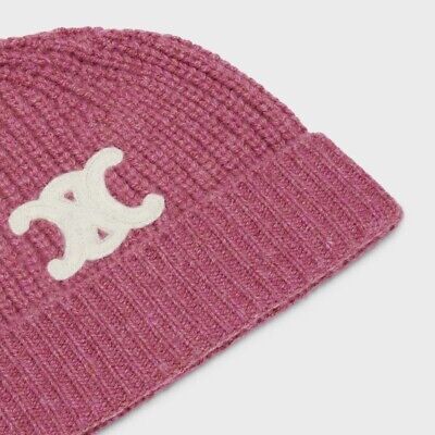 Celine Celine Triomphe Ribbed Beanie Hat Size ONE SIZE - 4 Thumbnail