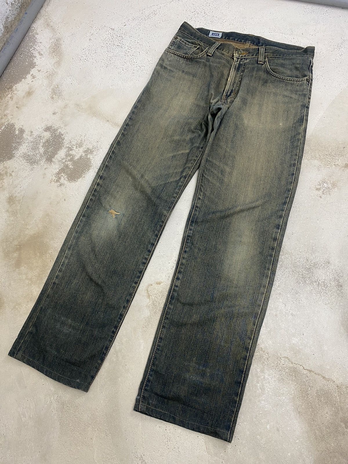 Edwin × Japanese Brand Edwin 404 Denim Baggy Loose Fit Washed Distressed Size US 32 / EU 48 - 3 Thumbnail