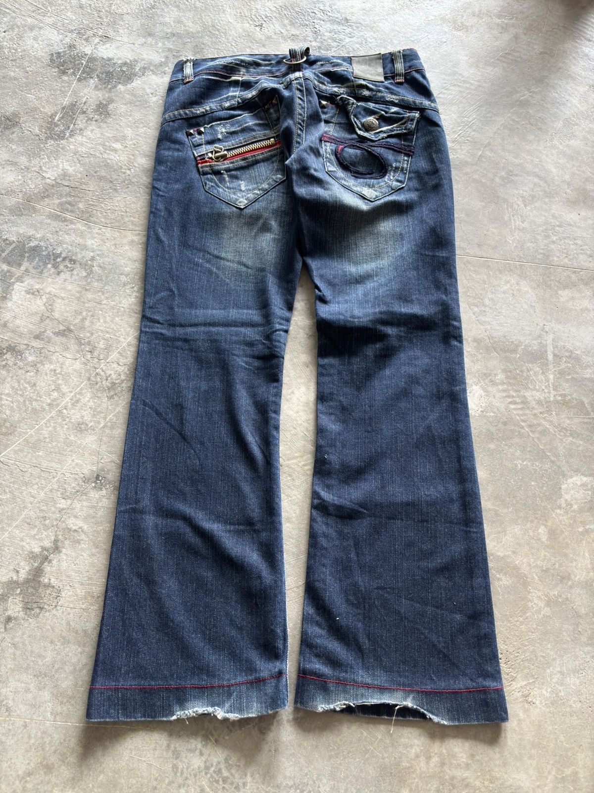 Hysteric Glamour FLARE RED PEPPER JEANS RED LABEL japanese distressed punk Size US 29 - 13 Thumbnail