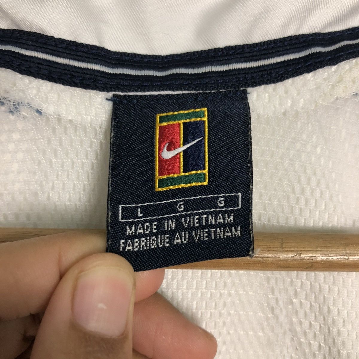 Nike 🔥VINTAGE ZIPPER JACKET NIKE COURT BACKHIT BIG LOGO TENNIS Size US L / EU 52-54 / 3 - 22 Thumbnail