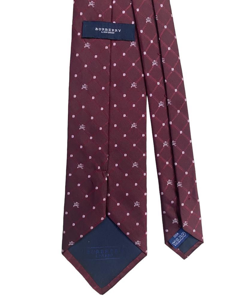 Burberry ‼️VINTAGE BURBERRY ENGLAND monogram Necktie silk tie Size ONE SIZE - 2 Thumbnail