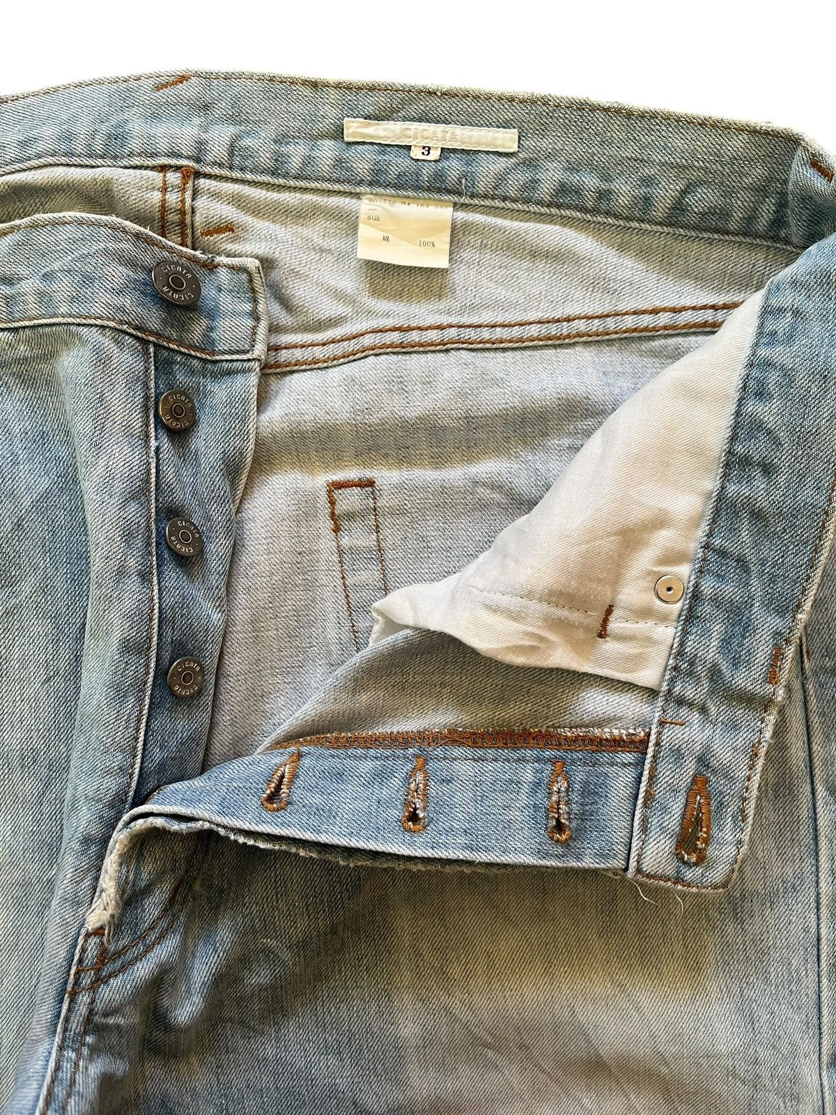 Southpole Vintage Japanese Brand Faded Wash Distress Baggy Jeans Size 35" - 5 Thumbnail