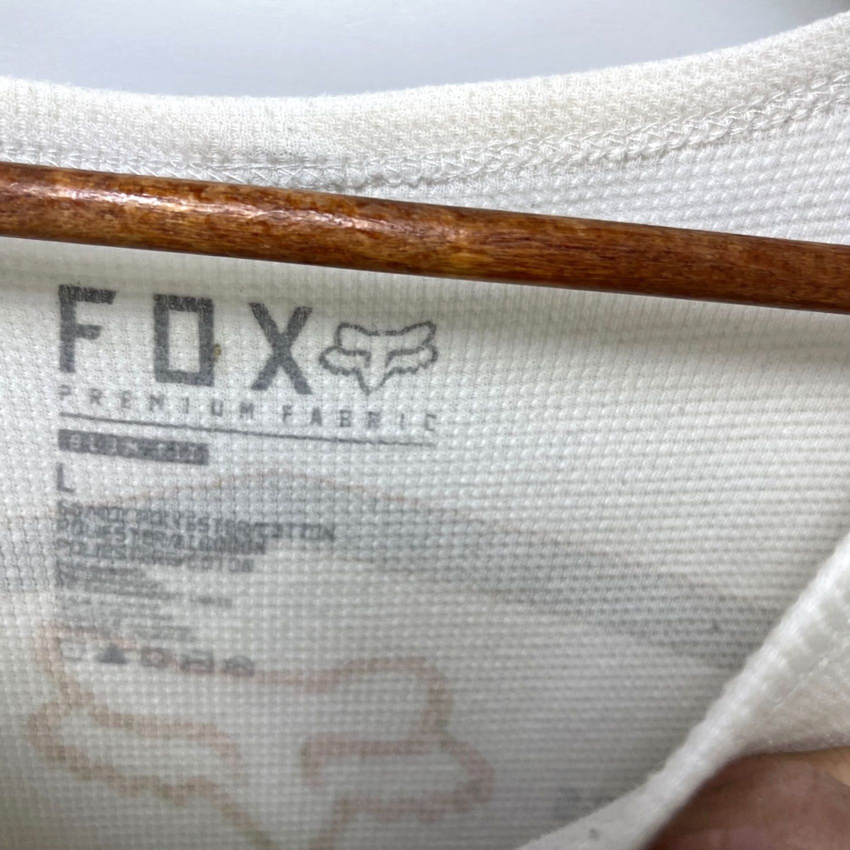 Vintage VINTAGE Fox Shirt Mens L White Thermal Racing Long Sleeve Size US L / EU 52-54 / 3 - 3 Thumbnail