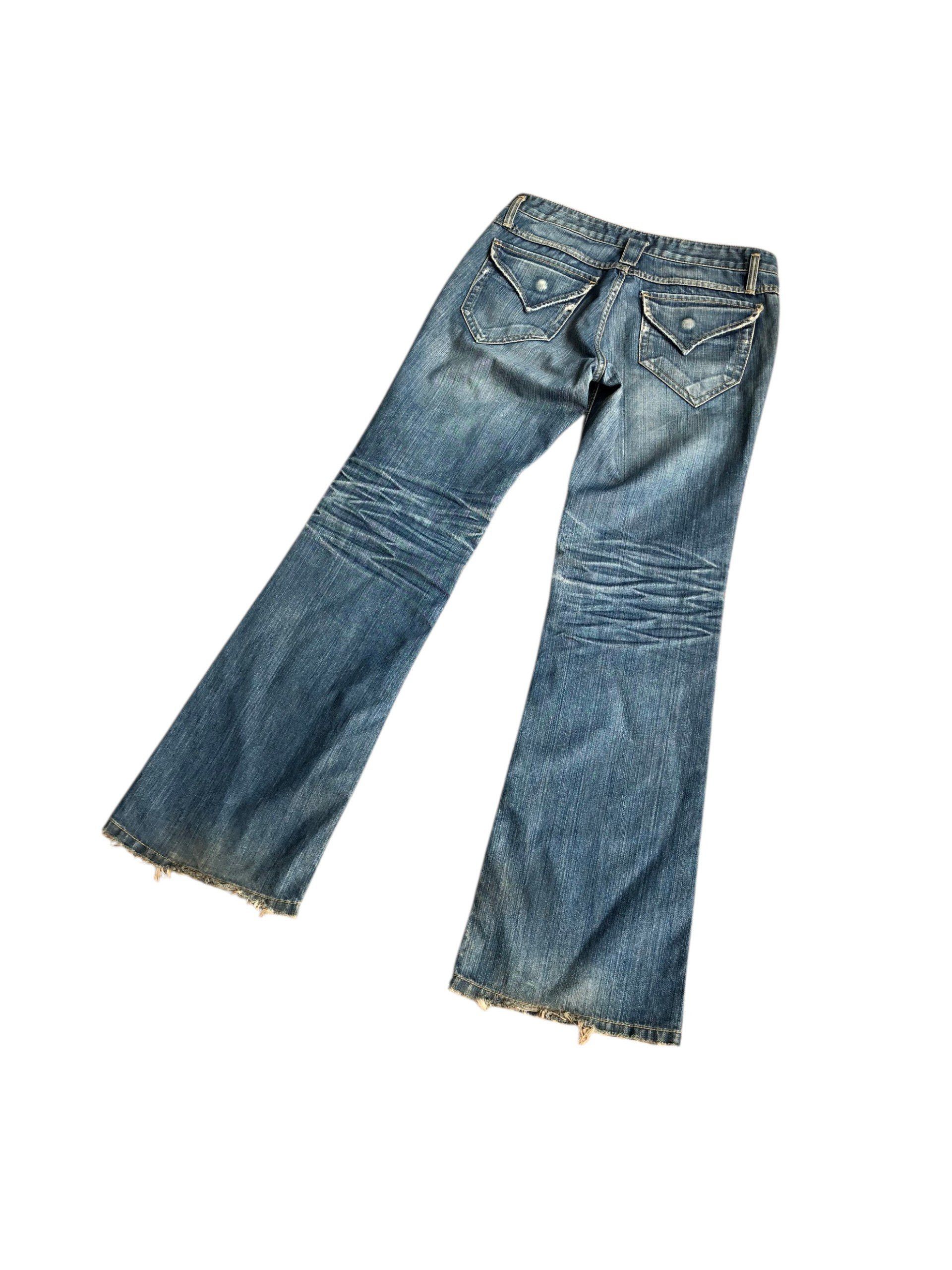 If Six Was Nine 2000s Flared Bootcut Jeans Vkei Style Y2k Japanese Size US 30 / EU 46 - 3 Thumbnail