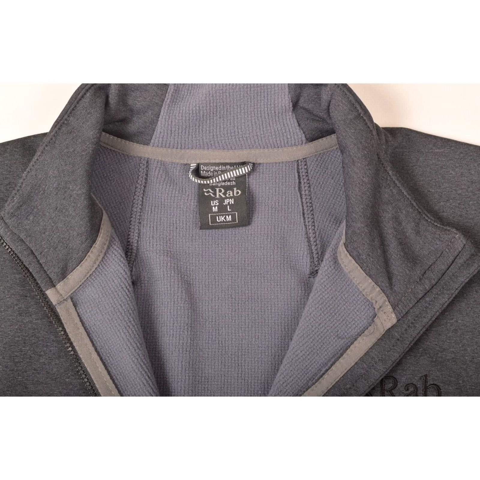 Rab RAB Geon Jacket QFE-95 Full-Zip Fleece Jacket M Gray Windbreaker Jacket Mens Size US M / EU 48-50 / 2 - 4 Thumbnail