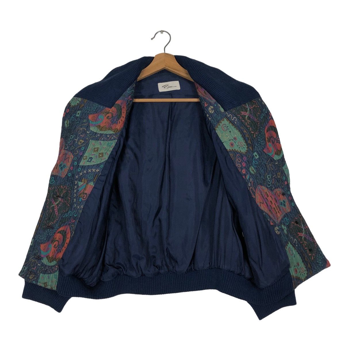 Japanese Brand 🔥Vintage Bomber Jacket Double Collar Reina Art Issey Miyake Size US M / EU 48-50 / 2 - 13 Thumbnail