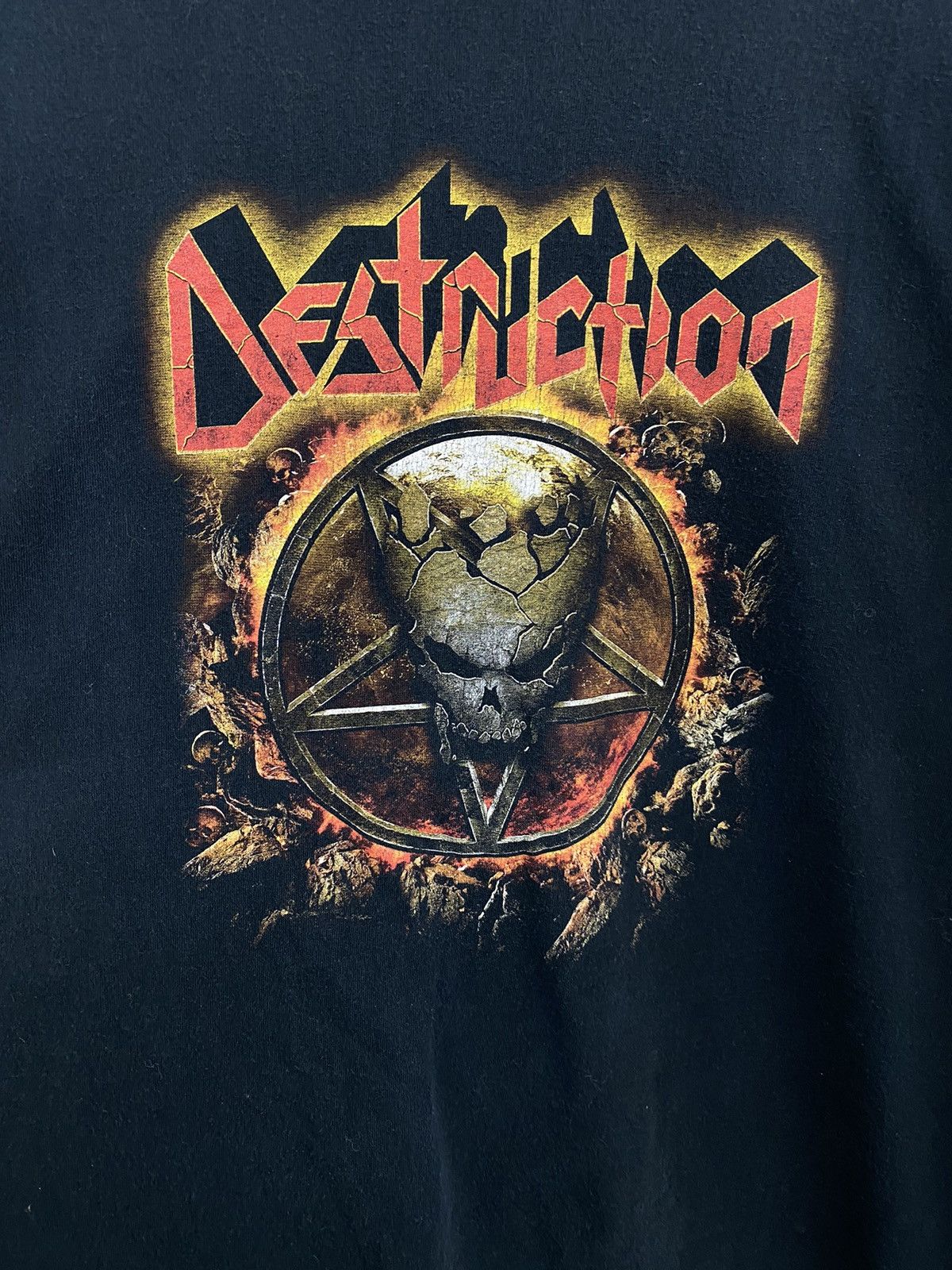 Band Tees Vintage Y2K Destruction Black Metal T-Shirt Rare Retro Size US XXL / EU 58 / 5 - 4 Thumbnail