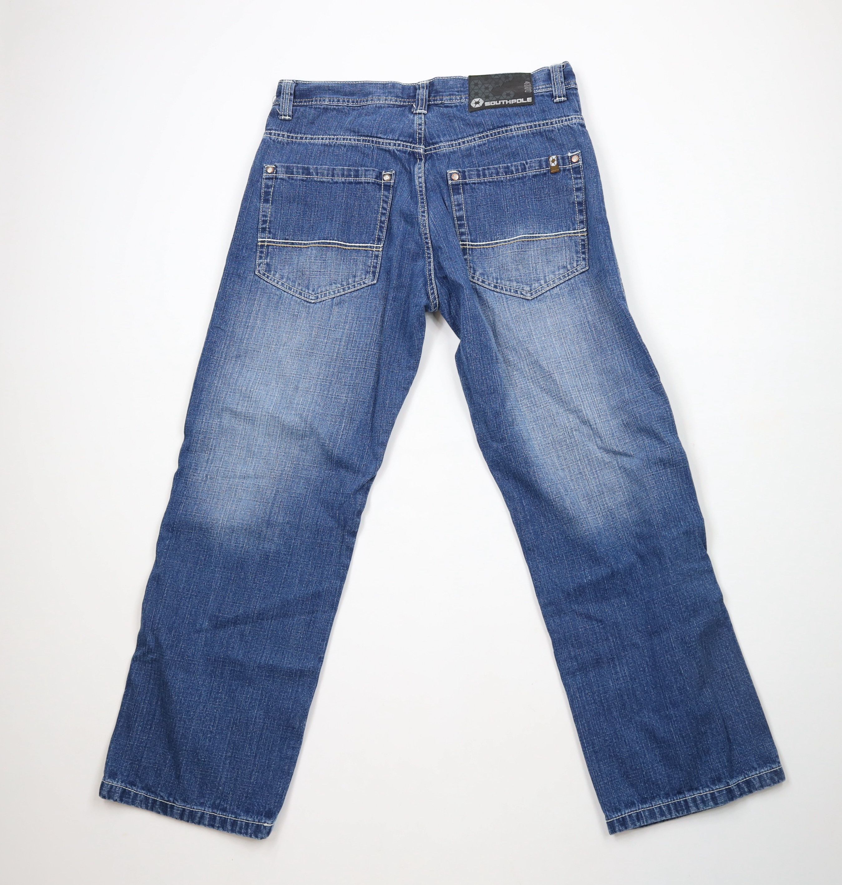Southpole × Vintage Vintage 90s Y2K Southpole Baggy Wide Leg Denim Jeans Blue Size US 34 / EU 50 - 9 Thumbnail