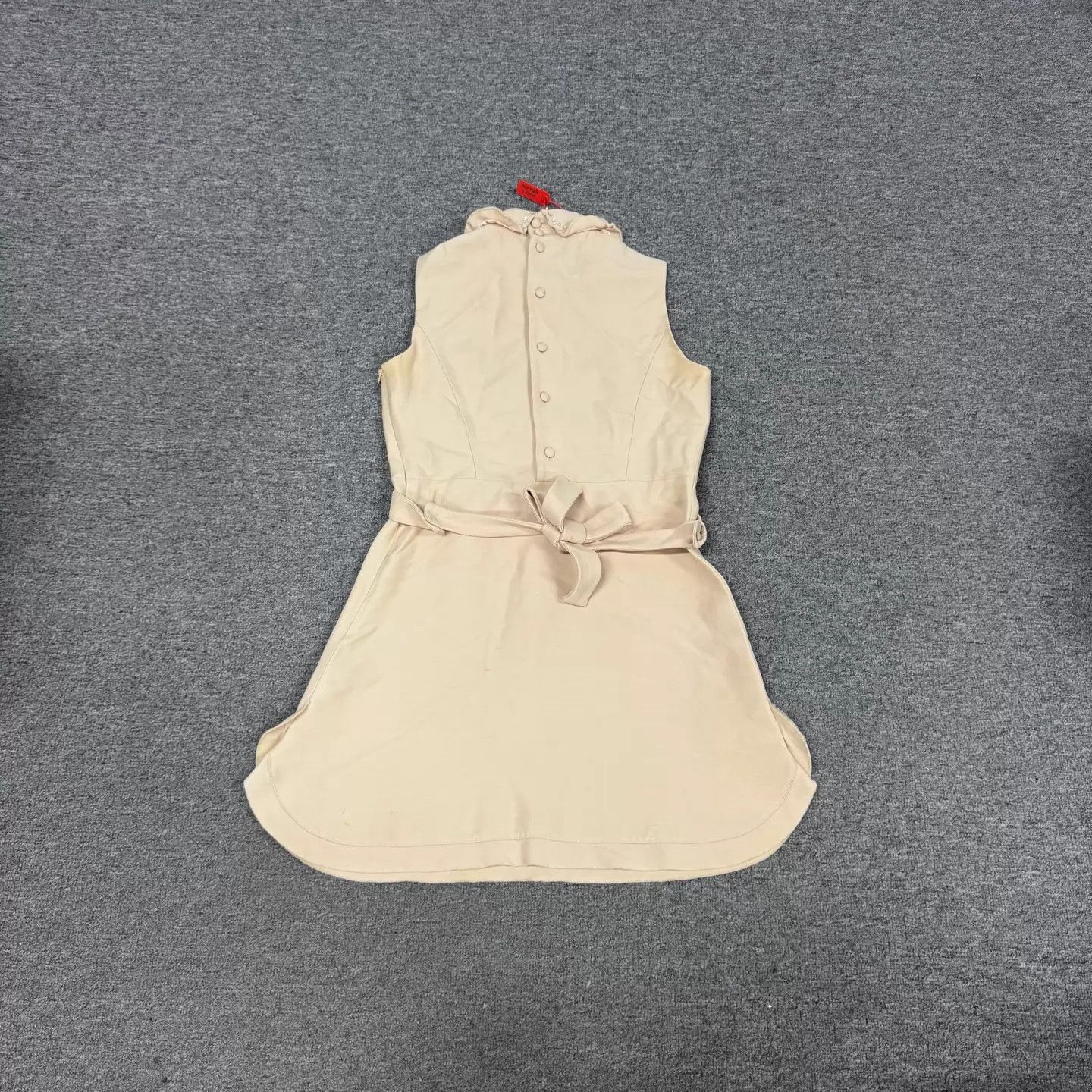 Miu Miu MIU MIU Beige Beaded Peter Pan Sleeveless Waist Dress 42 Size M / US 6-8 / IT 42-44 - 2 Thumbnail