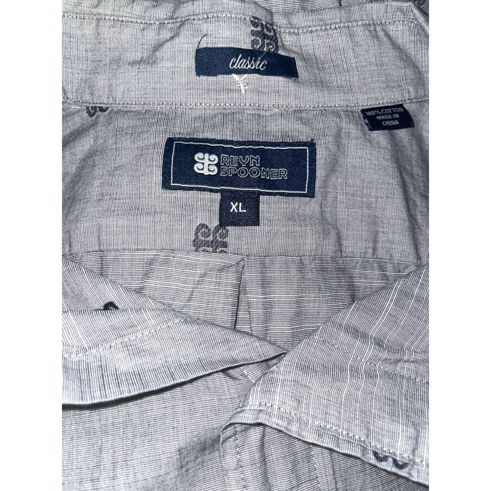 Reyn Spooner Reyn Spooner Shirt Mens XL Short Sleeve Graphic Blue 100% Cotton Classic Size US XL / EU 56 / 4 - 7 Thumbnail