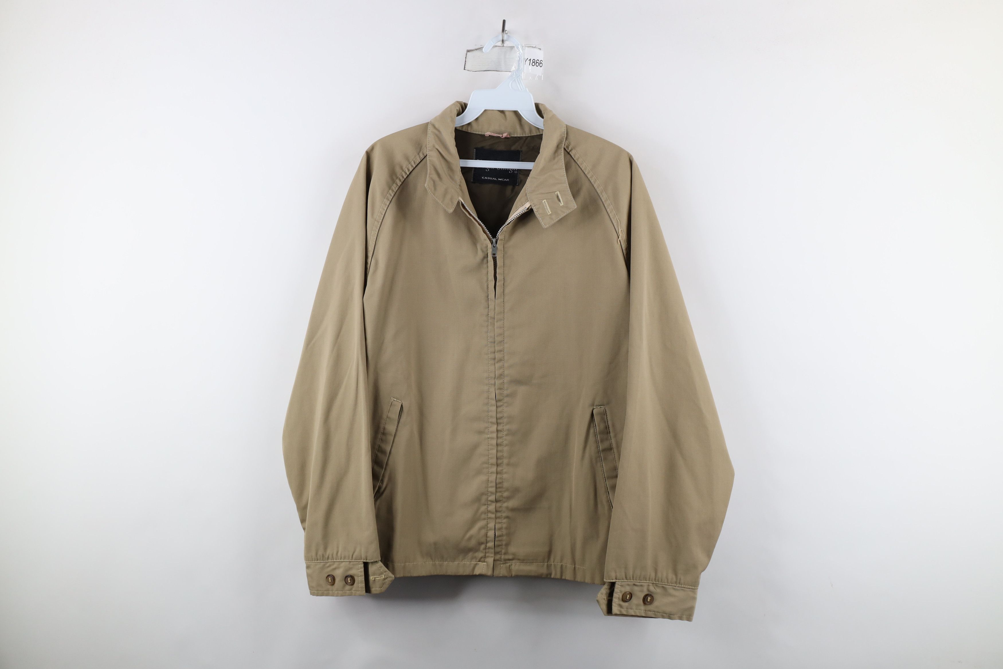 Vintage Vintage 70s Streetwear Cafe Racer Bomber Jacket Beige USA Size US M / EU 48-50 / 2 - 1 Thumbnail