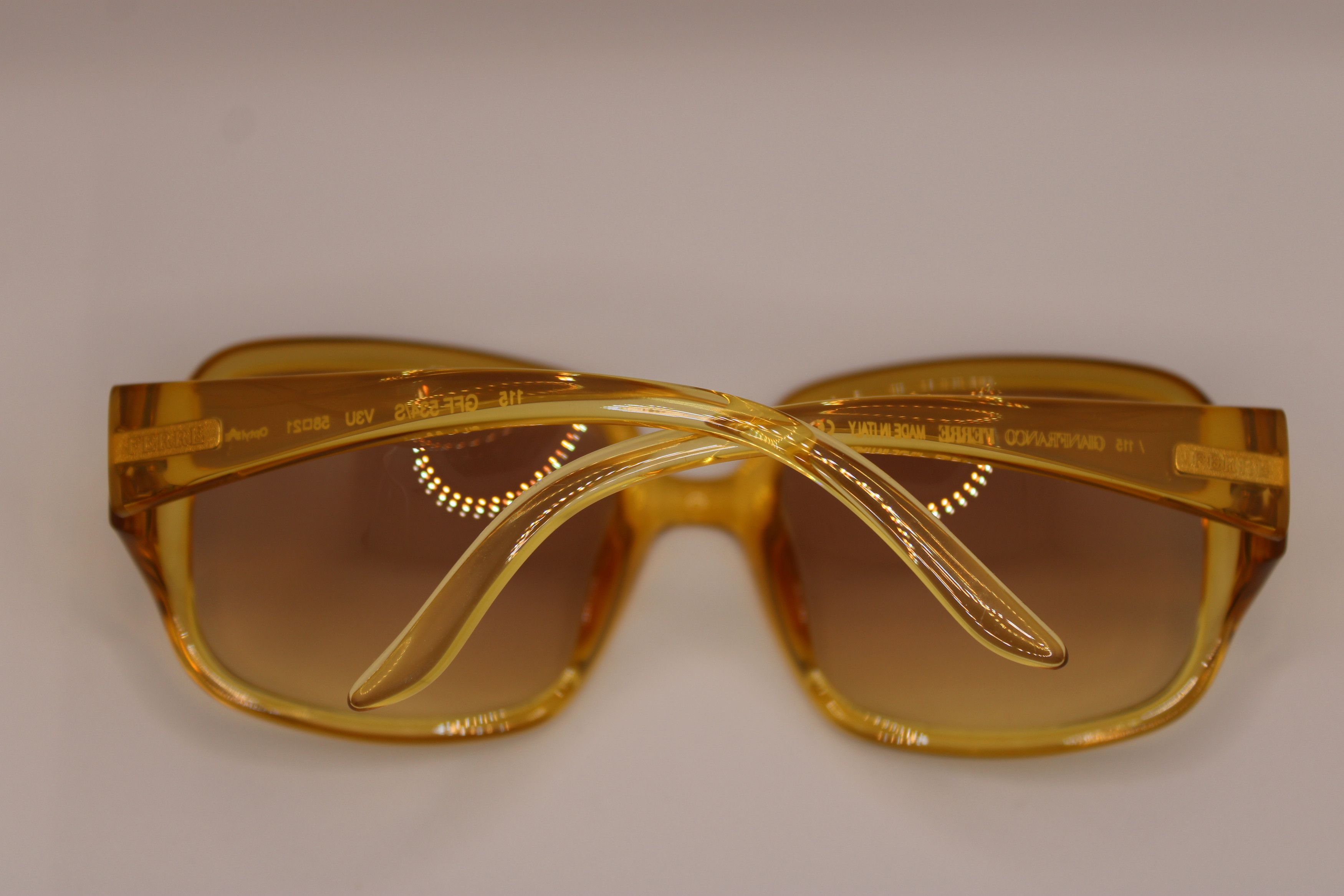 Gianfranco Ferre Fantastic Vtg. Gianfranco Ferre Yellow Sunglasses Size ONE SIZE - 22 Thumbnail