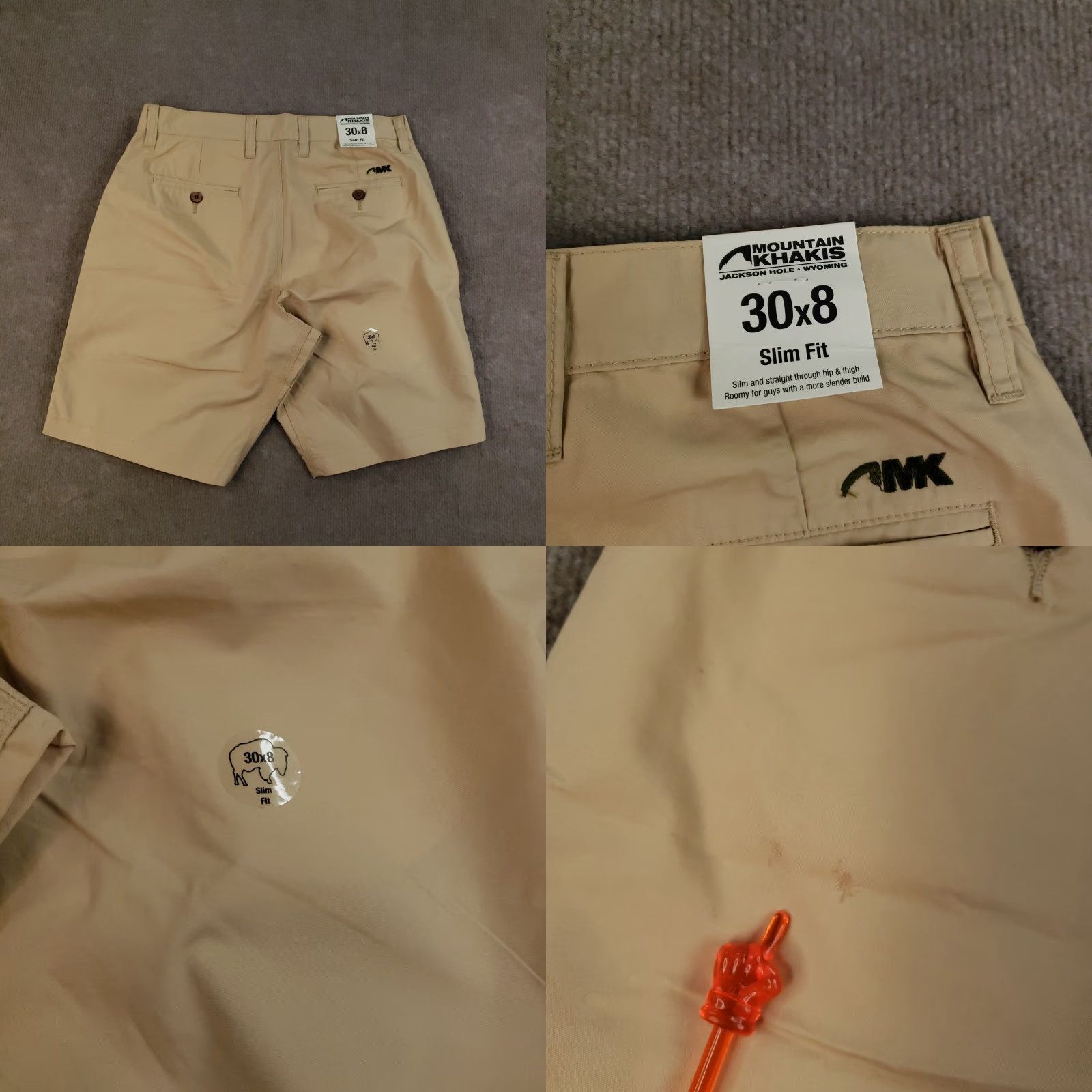 Mountain Khakis VINTAGE Mountain Khakis Shorts Mens 30 Beige Stretch Poplin Slim Fit 8" Inseam W82 Size US 30 / EU 46 - 10 Thumbnail