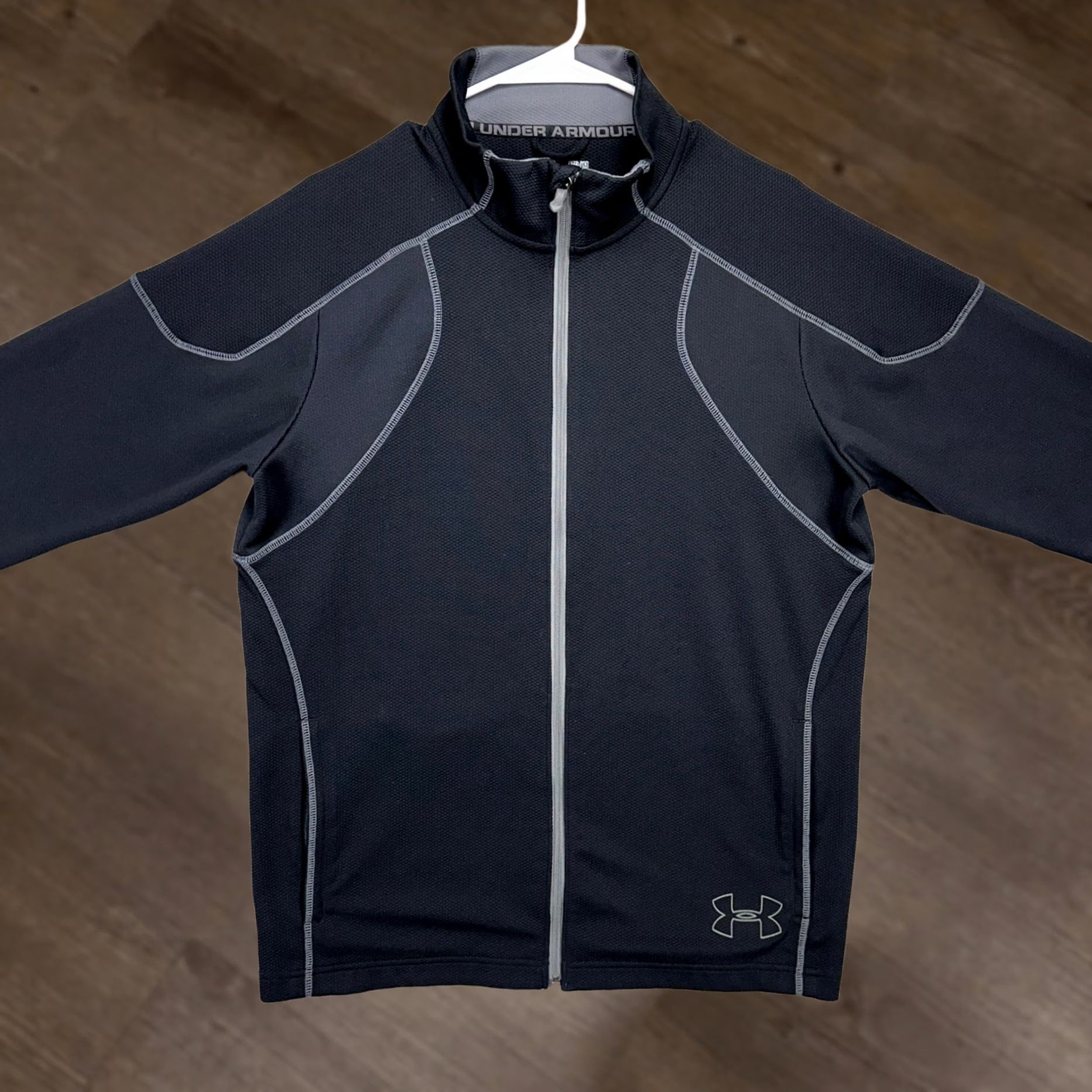 Under Armour Under Armour All Season Gear Full Zip Jacket Mens Medium Black Activewear Outdoor Casual Breathable Pockets Zip Size US M / EU 48-50 / 2 - 1 Thumbnail