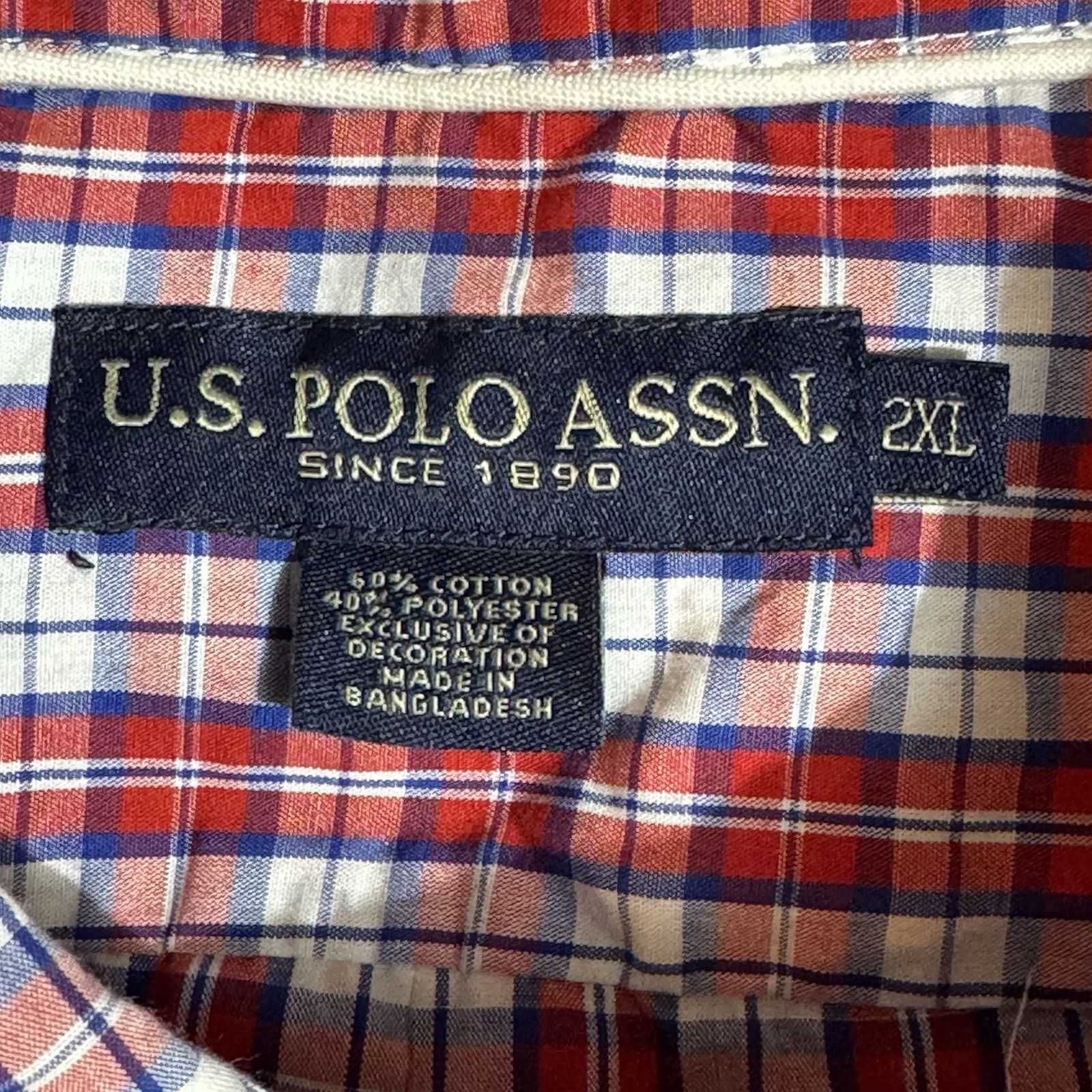 U.S. Polo Assn. US Polo Assn Button Up Shirt Mens 2XL Plaid Academia Preppy Size US XXL / EU 58 / 5 - 5 Thumbnail
