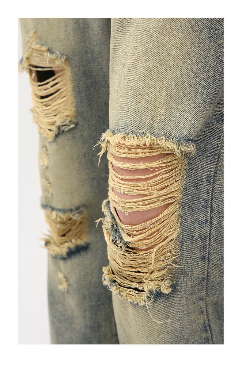 Japanese Brand × Jean Vintage distressed washed ripped straight jeans Size US 32 / EU 48 - 6 Thumbnail