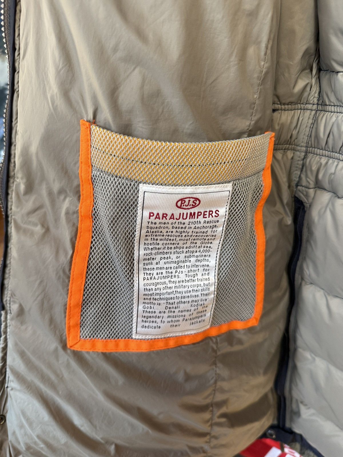 Parajumpers Parajumpers Puffer Down Jacket Super Lightweight Beige Logo Size XS / US 0-2 / IT 36-38 - 13 Thumbnail