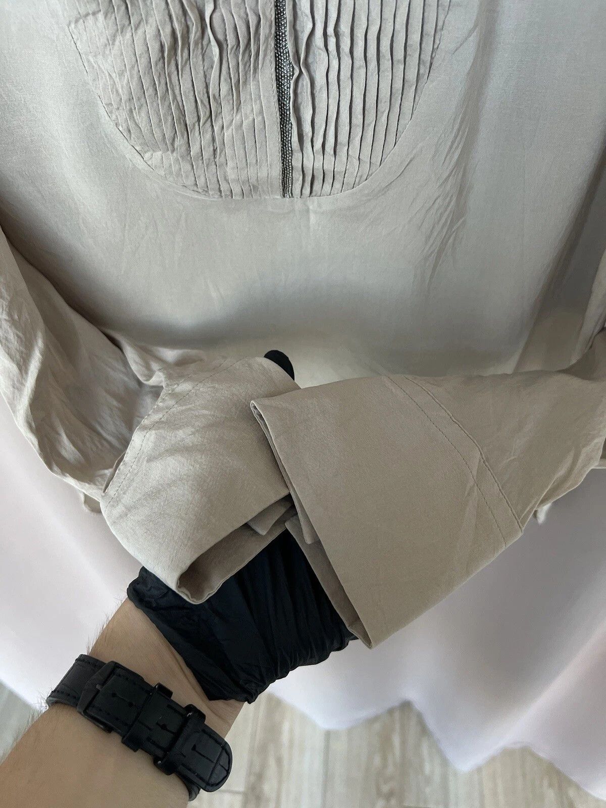 Brunello Cucinelli Brunello Cucinelli Silk Blouse Womens Size L Long Sleeve Size L / US 10 / IT 46 - 9 Thumbnail