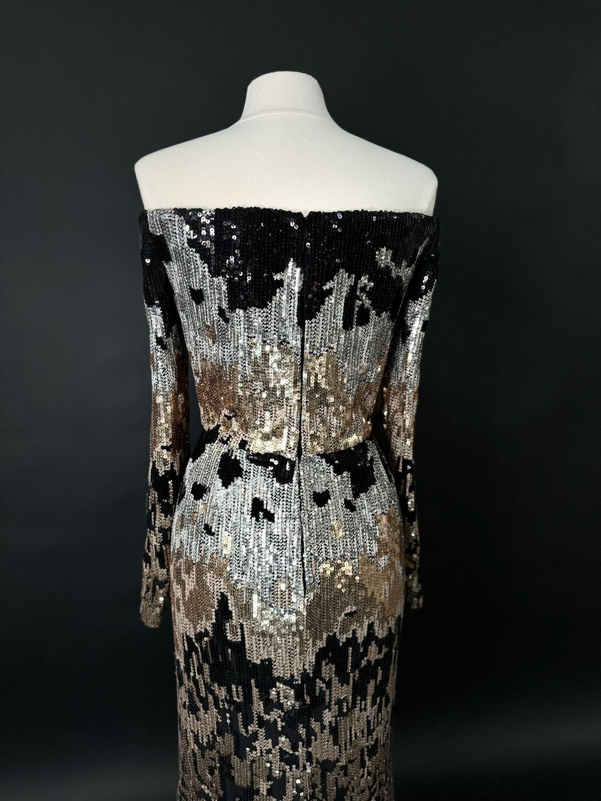 Other Brand New US 6 ELIE SAAB Black Embroidered Sequins Gown Size M / US 6-8 / IT 42-44 - 6 Thumbnail