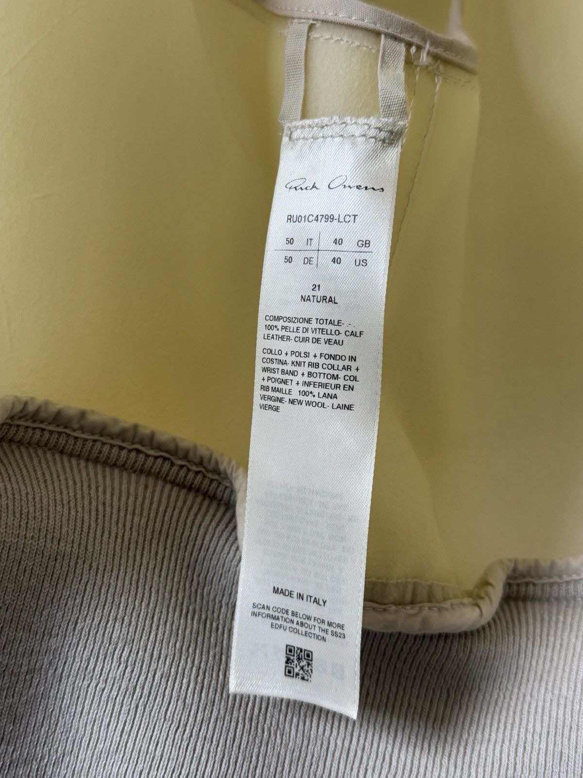 Rick Owens Rick owens SS23 edfu Girdered Leather Bomber Jacket Size US M / EU 48-50 / 2 - 7 Thumbnail