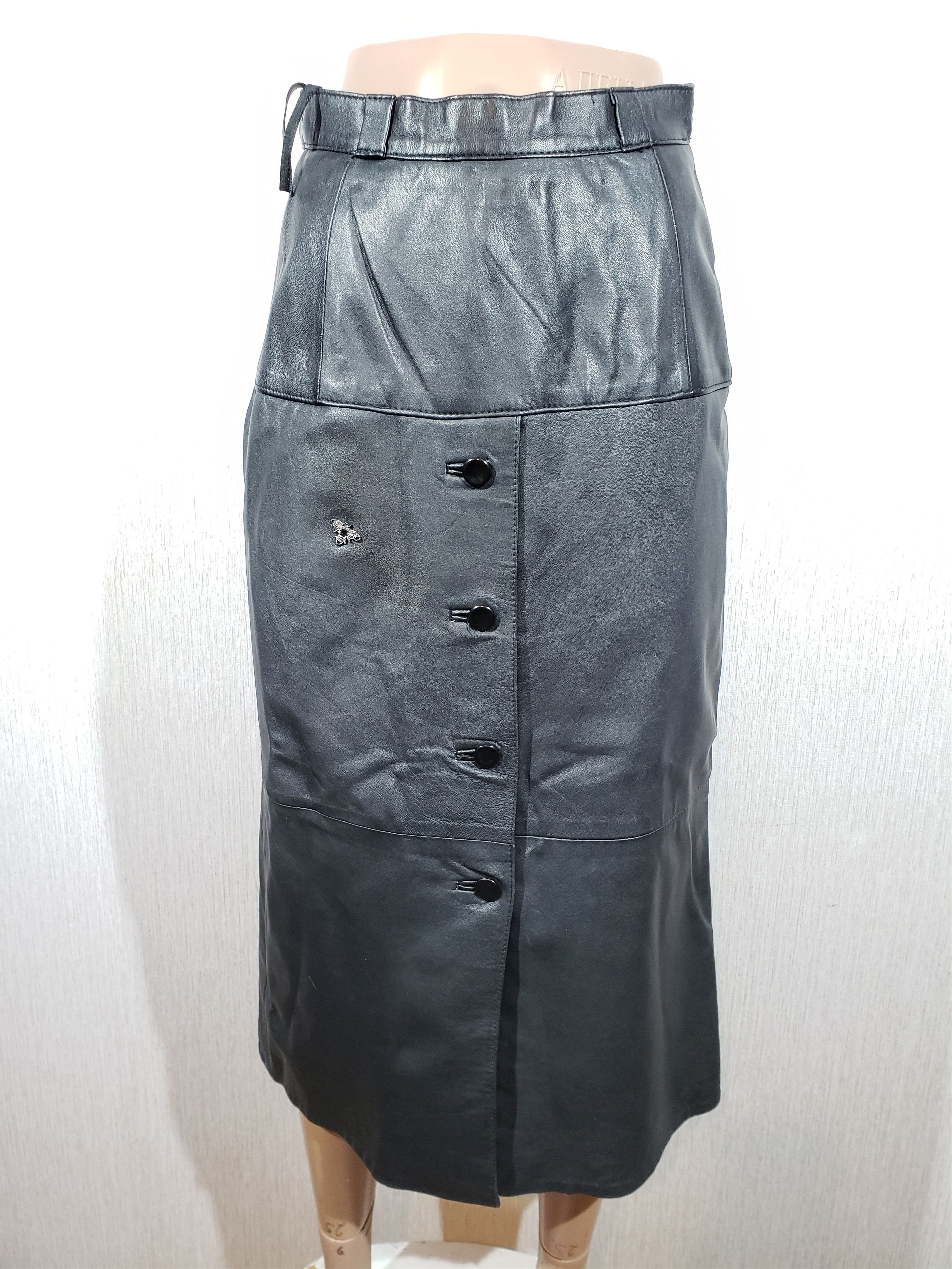 image of Movie Reliable Black Leather Skirt, Women's (Size 24)