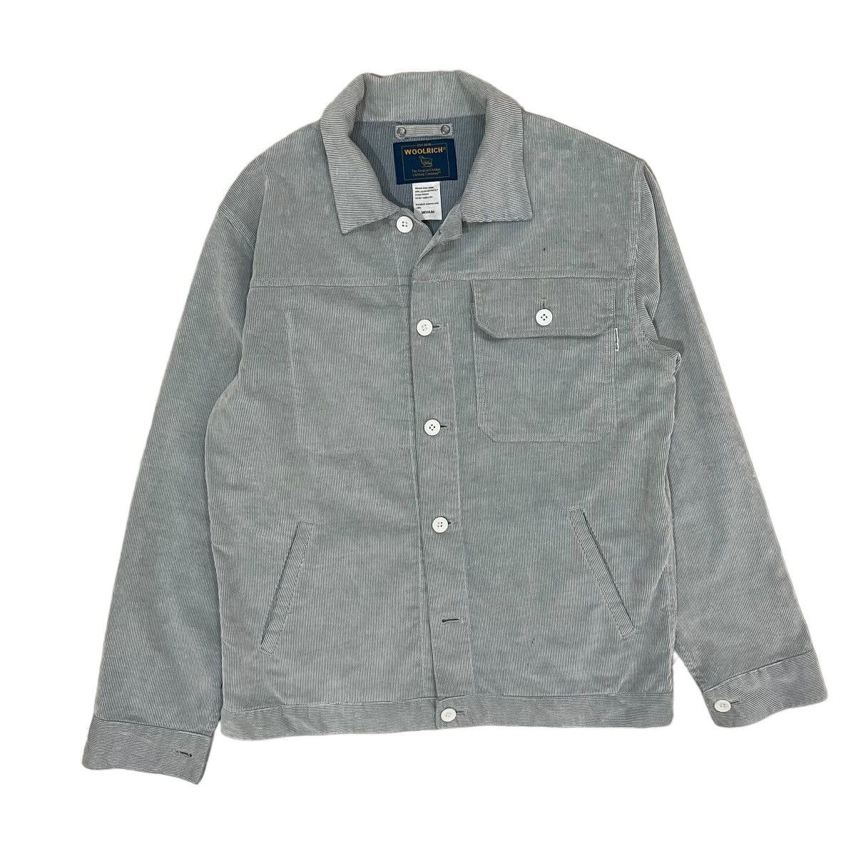 image of Woolrich John Rich Bros x Woolrich Woolen Mills Vintage 90's Woolrich Pinstripe Button Jacket in Si