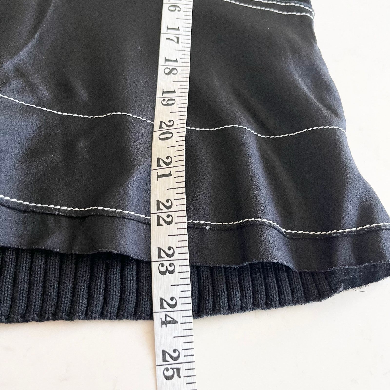 Zara Zara Black Contrast Stitch Ribbed Knit Wool Sweater Size M / US 6-8 / IT 42-44 - 6 Thumbnail
