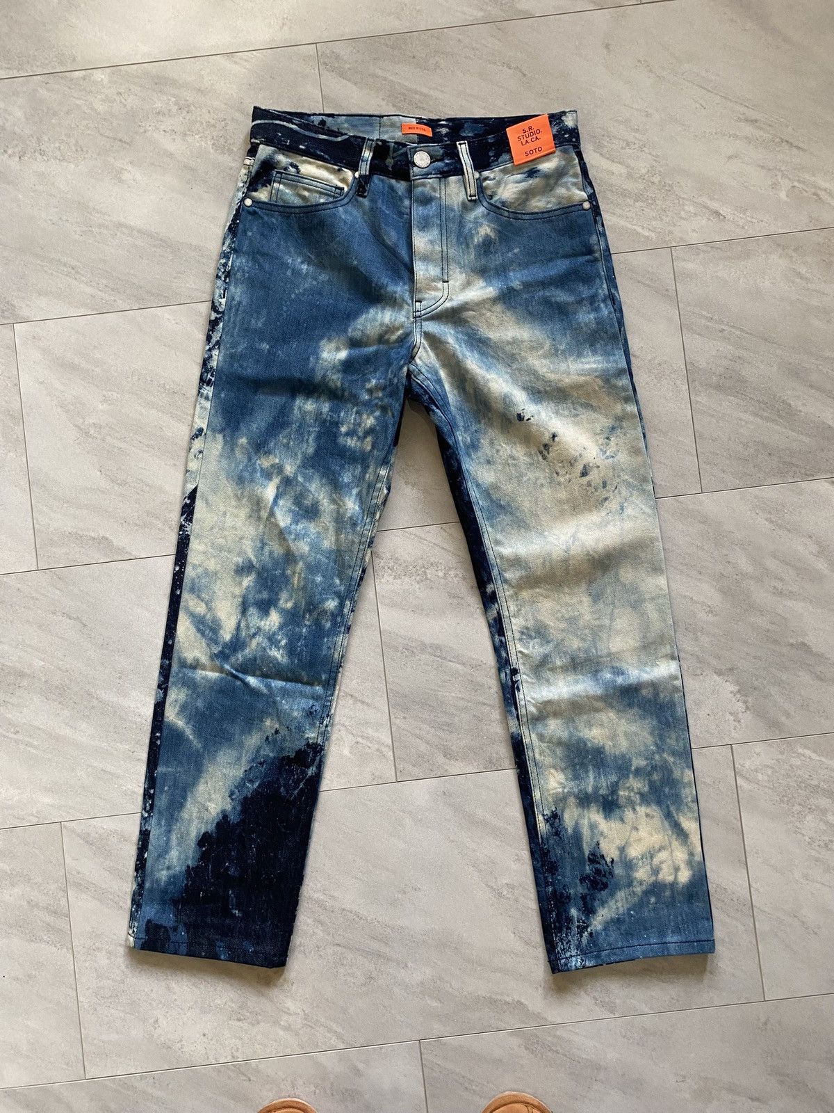 Sterling Ruby Sterling ruby indigo soto bleached denim Size US 30 / EU 46 - 1 Thumbnail