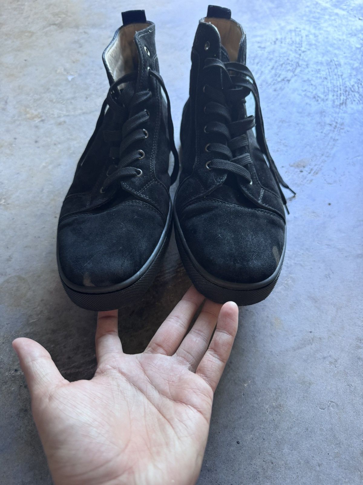 Christian Louboutin Christian louboutin suede high top sneaker size 48 used Size US 15 / EU 48 - 2 Thumbnail