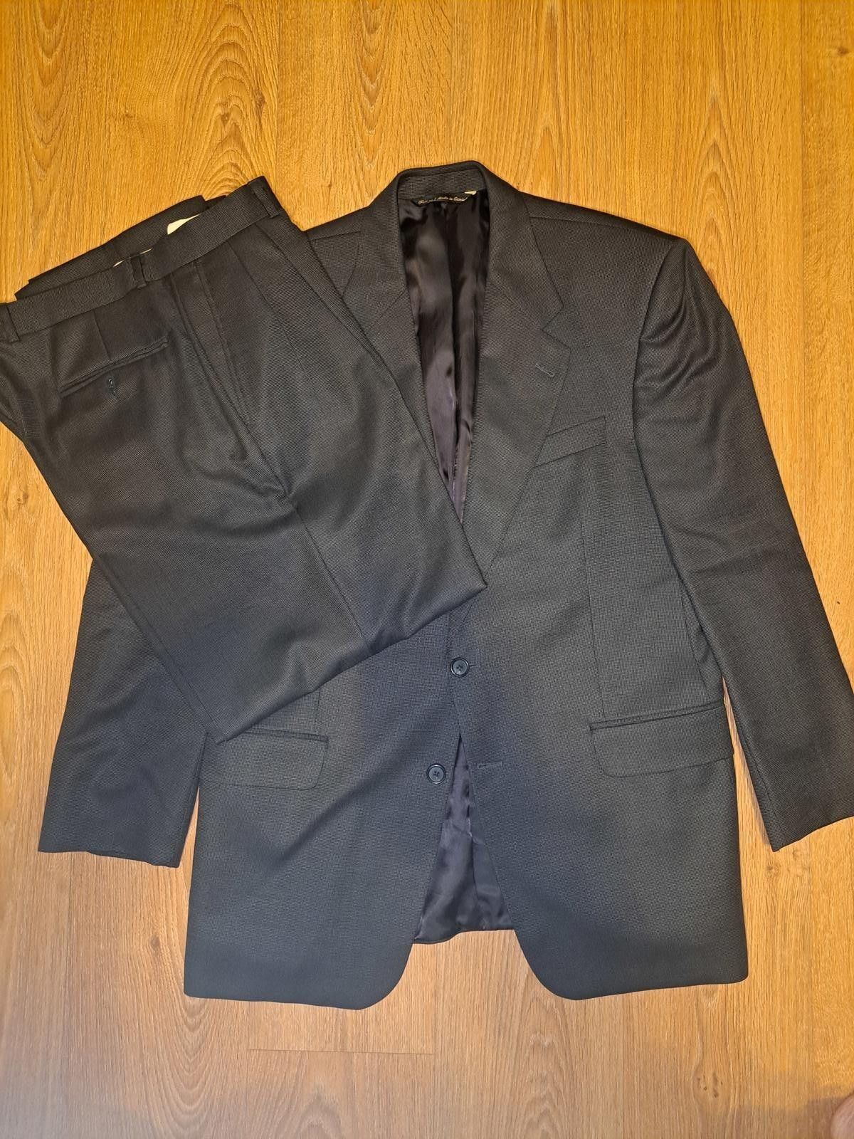Jack Victor Jack Victor 2 Piece Suit 42R 34x29 Gray 100% Virgin Wool Size 42R - 1 Thumbnail