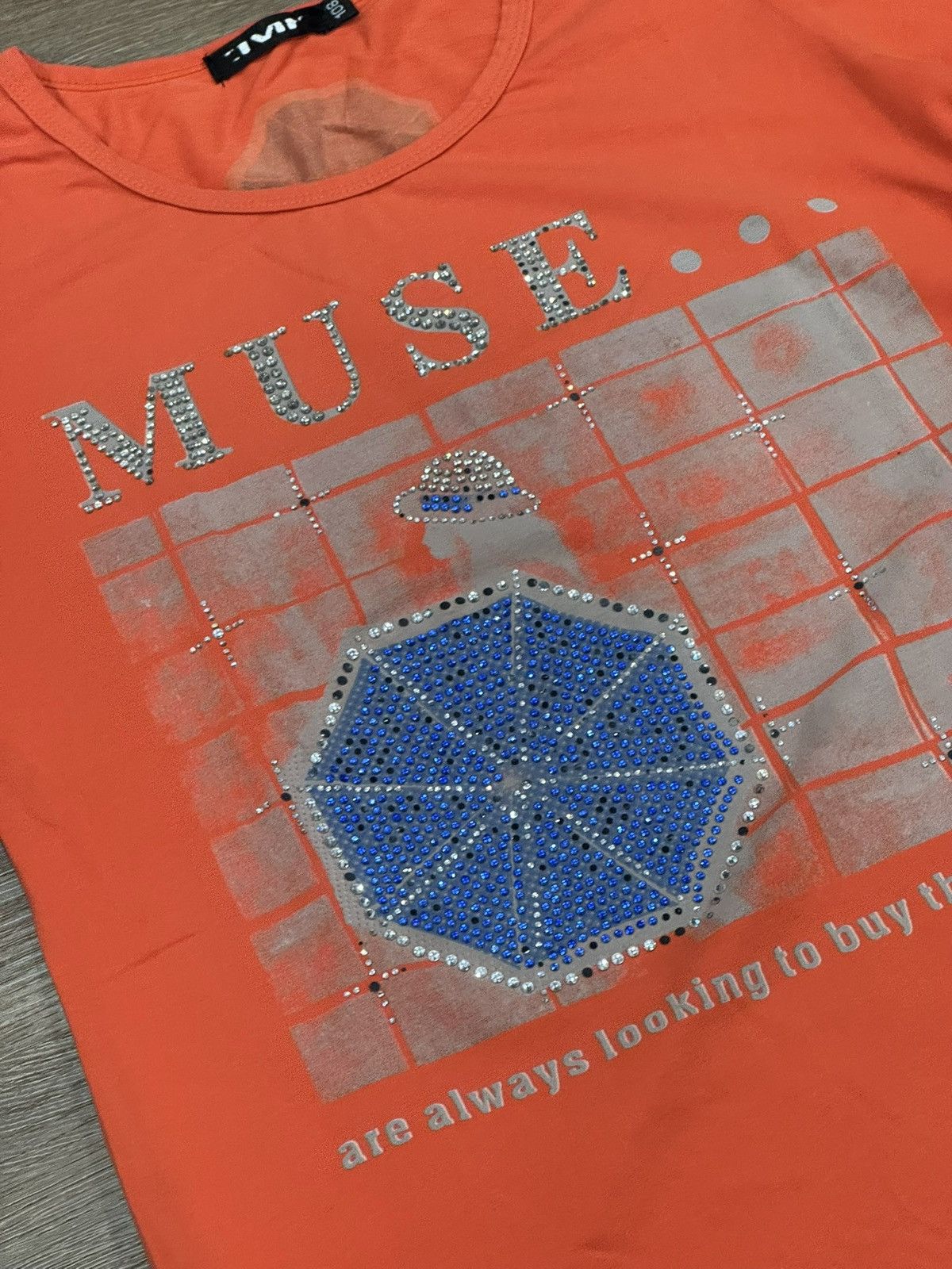Japanese Brand Japanese Brand Rhinestone T shirt Size M / US 6-8 / IT 42-44 - 5 Thumbnail