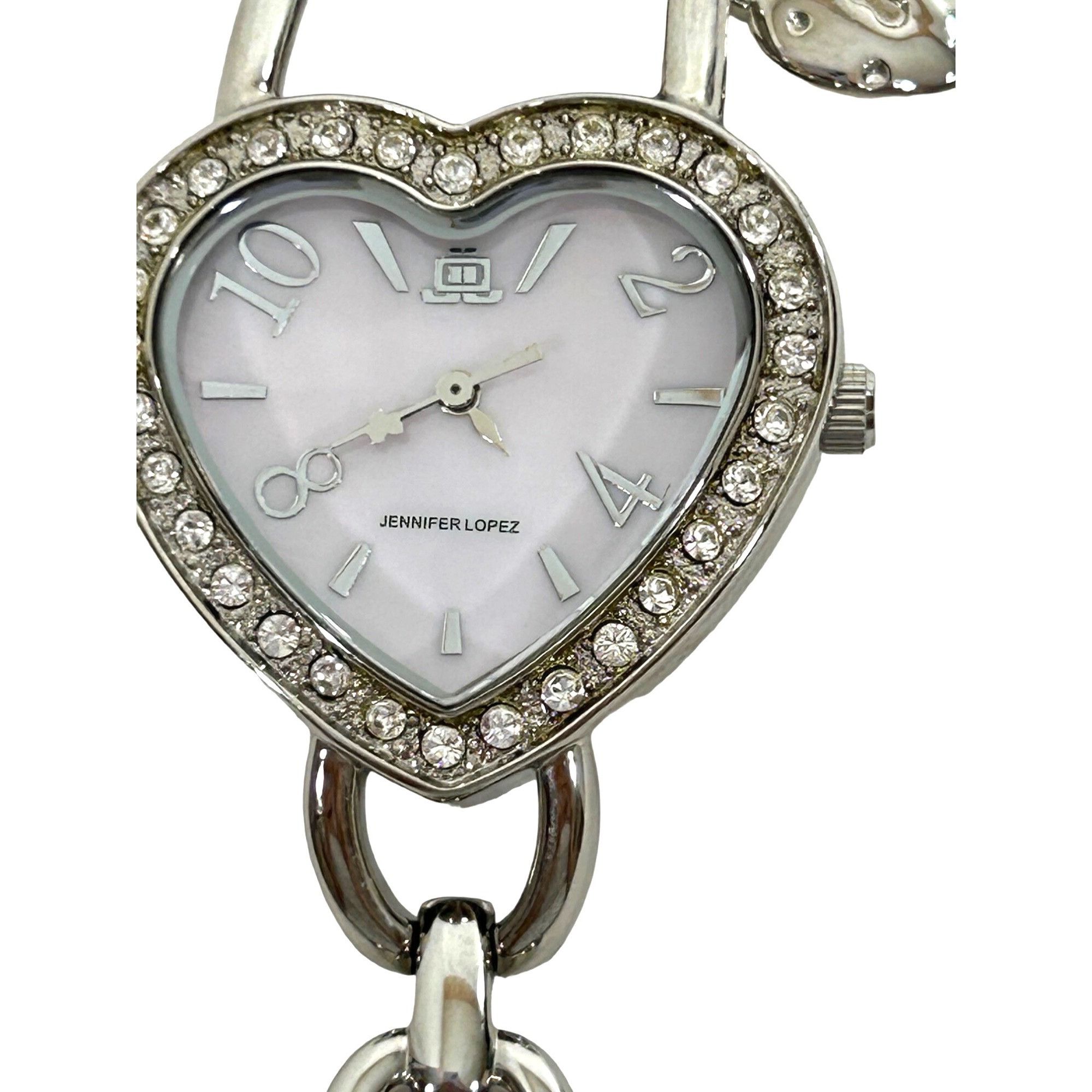 Fossil × Jennifer Lopez Jennifer Lopez Heart Wristwatch Vtg Lock Key Charms White Mo Size ONE SIZE - 18 Thumbnail
