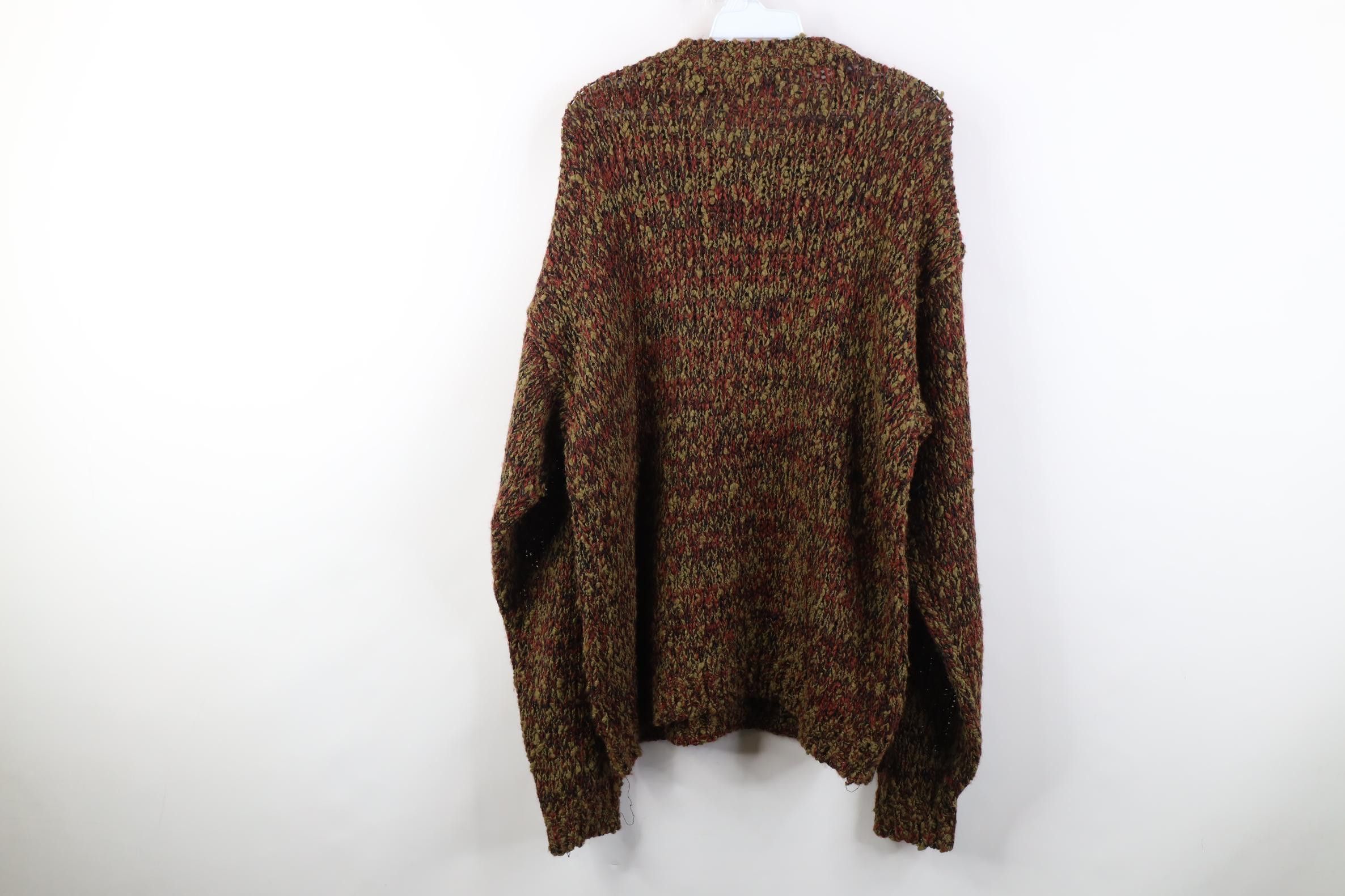 Vintage Vintage 90s Streetwear Textured Fleck Knit Crewneck Sweater Size US XL / EU 56 / 4 - 7 Thumbnail