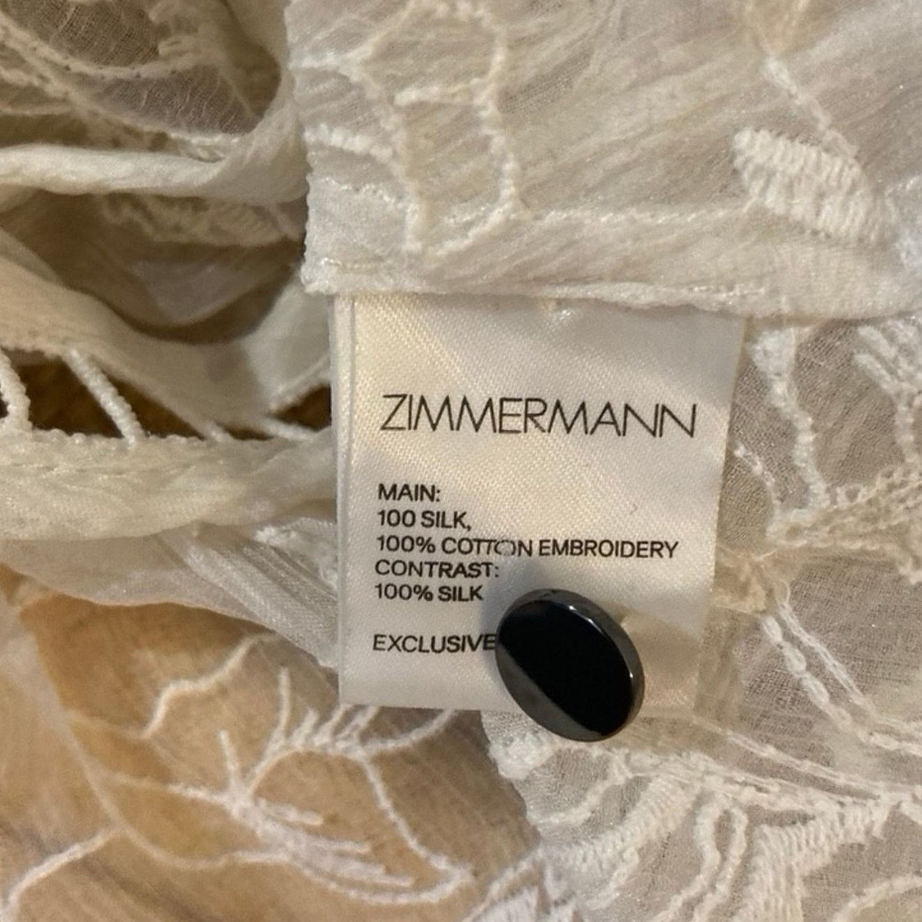 Zimmermann BEAUTIFUL Zimmerman Embroidered Silk Top, Sheer Size 1 Size S / US 4 / IT 40 - 5 Thumbnail