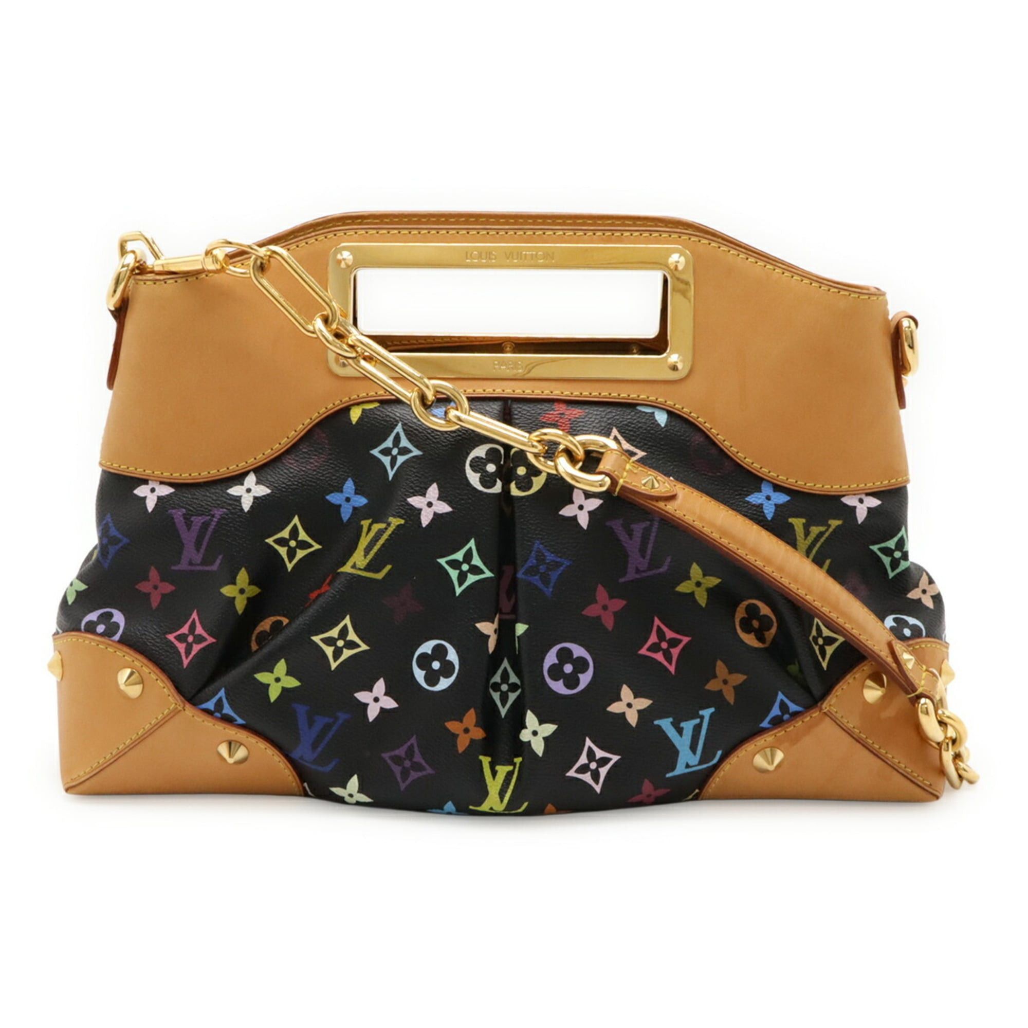 Louis Vuitton LOUIS VUITTON Monogram Multicolore Judy GM Handbag/Shoulder Bag in Noir and Black, M40256 Size ONE SIZE - 1 Thumbnail