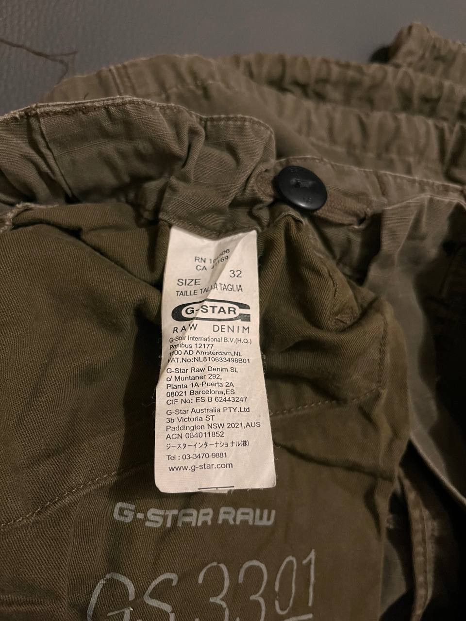 G-Star × Vintage Mens Vintage G Star Raw Cargo Shorts rare arm Size US 32 / EU 48 - 3 Thumbnail