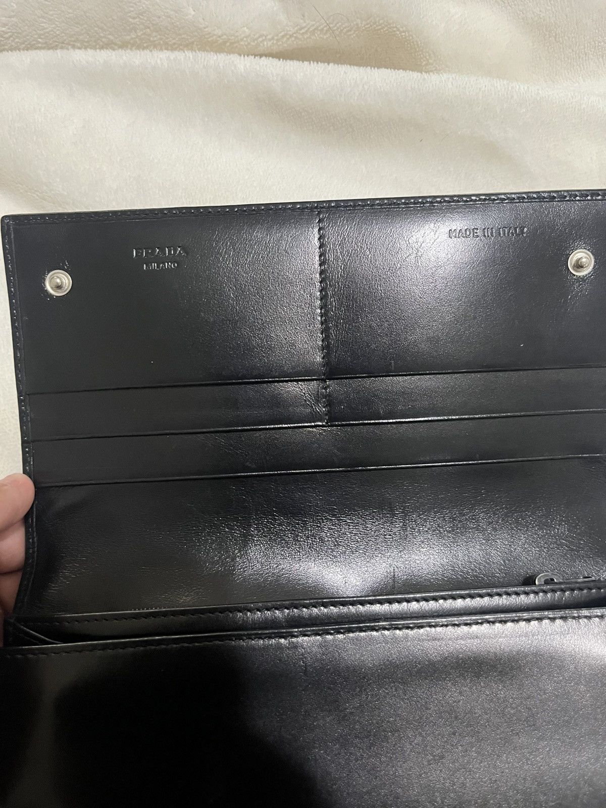 Prada Black Prada Continental Wallet Size ONE SIZE - 2 Thumbnail