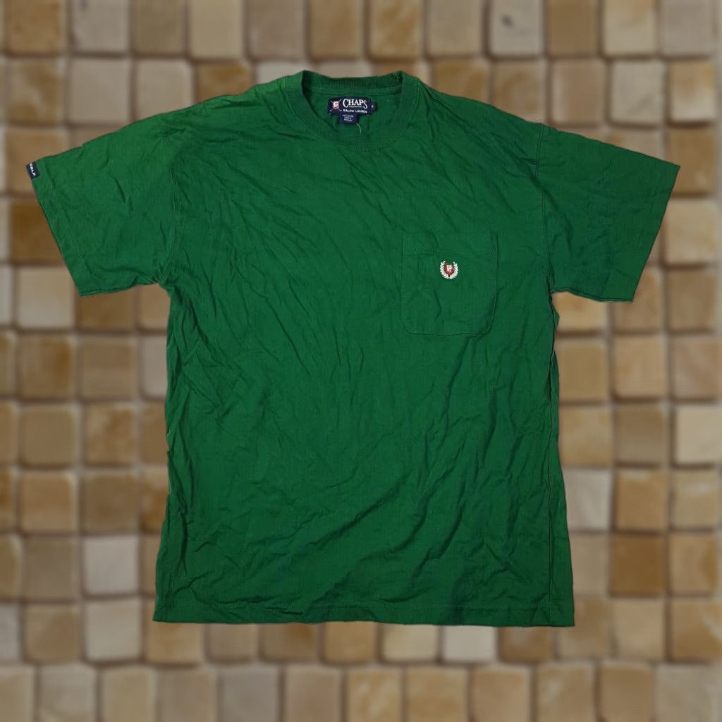 Ralph Lauren VINTAGE Ralph Lauren Chaps Forrest Green Mens Medium Pocket Golf Sports T Shirt Size US M / EU 48-50 / 2 - 1 Thumbnail