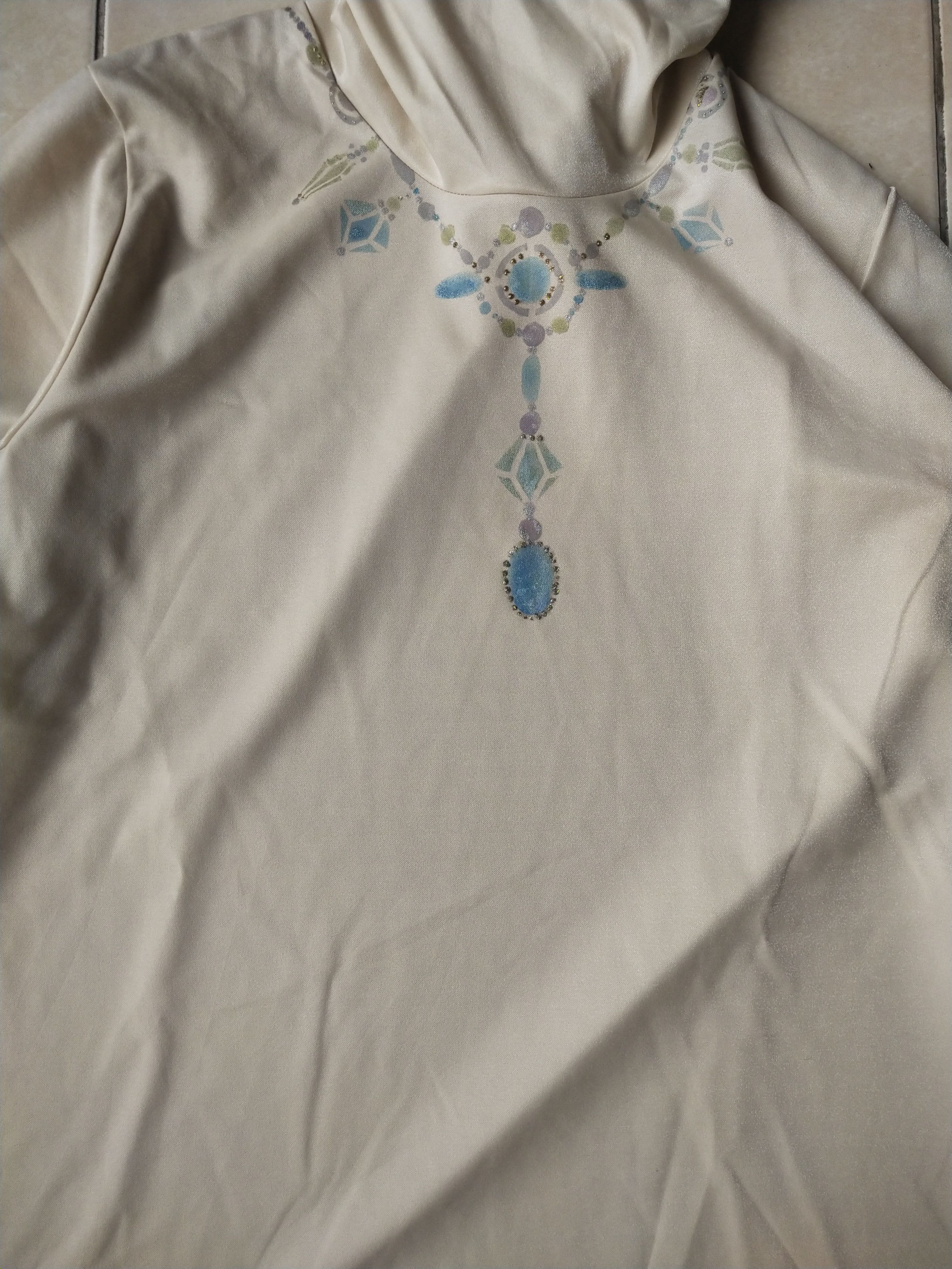 Vintage Vintage Atelier Azer Junko Trompe L'oeil Jewel Mock Neck Top Size L / US 10 / IT 46 - 2 Thumbnail