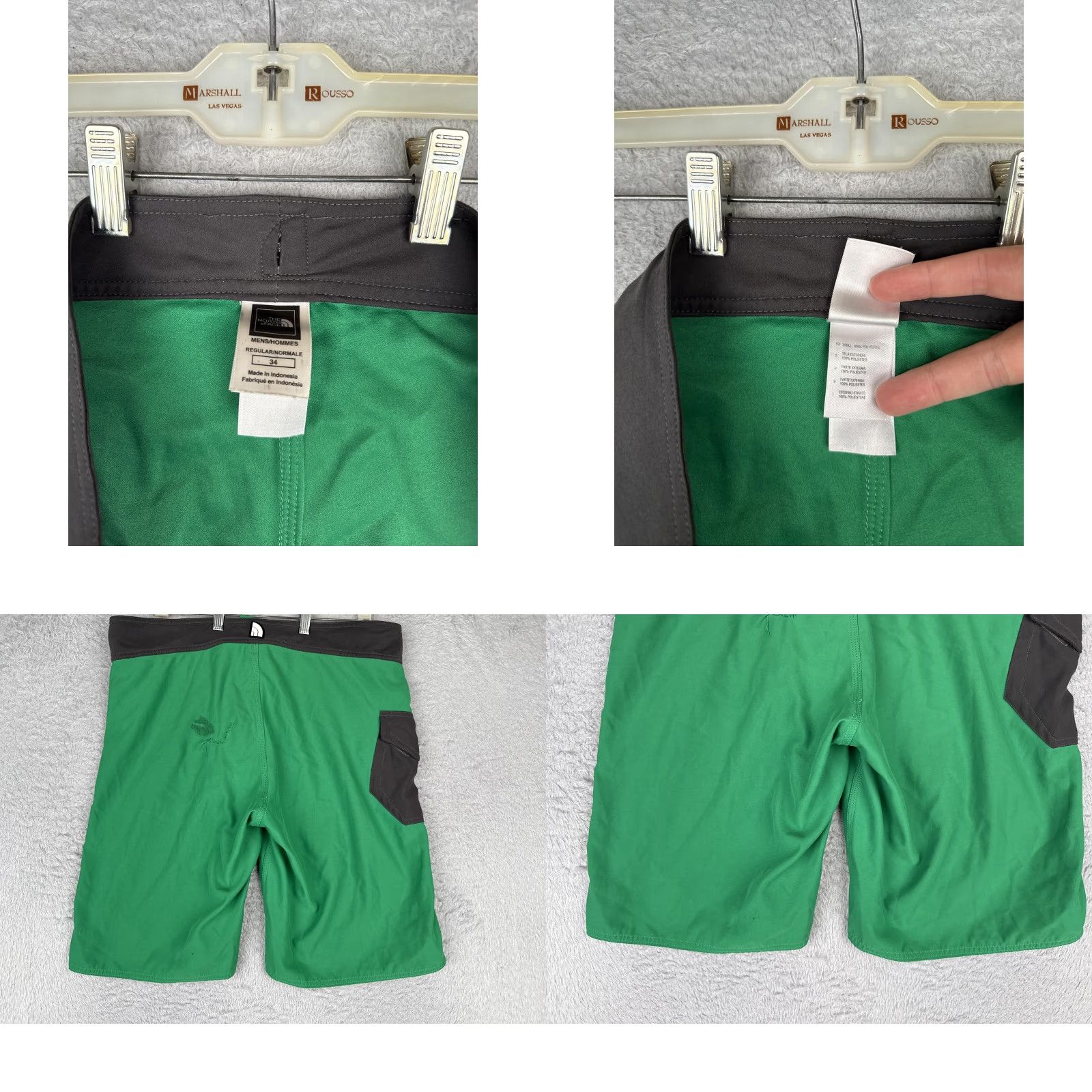 The North Face The North Face Board Shorts Mens 34 Green Colorblock Swim Trunks Pockets READ ME Size US 34 / EU 50 - 9 Thumbnail