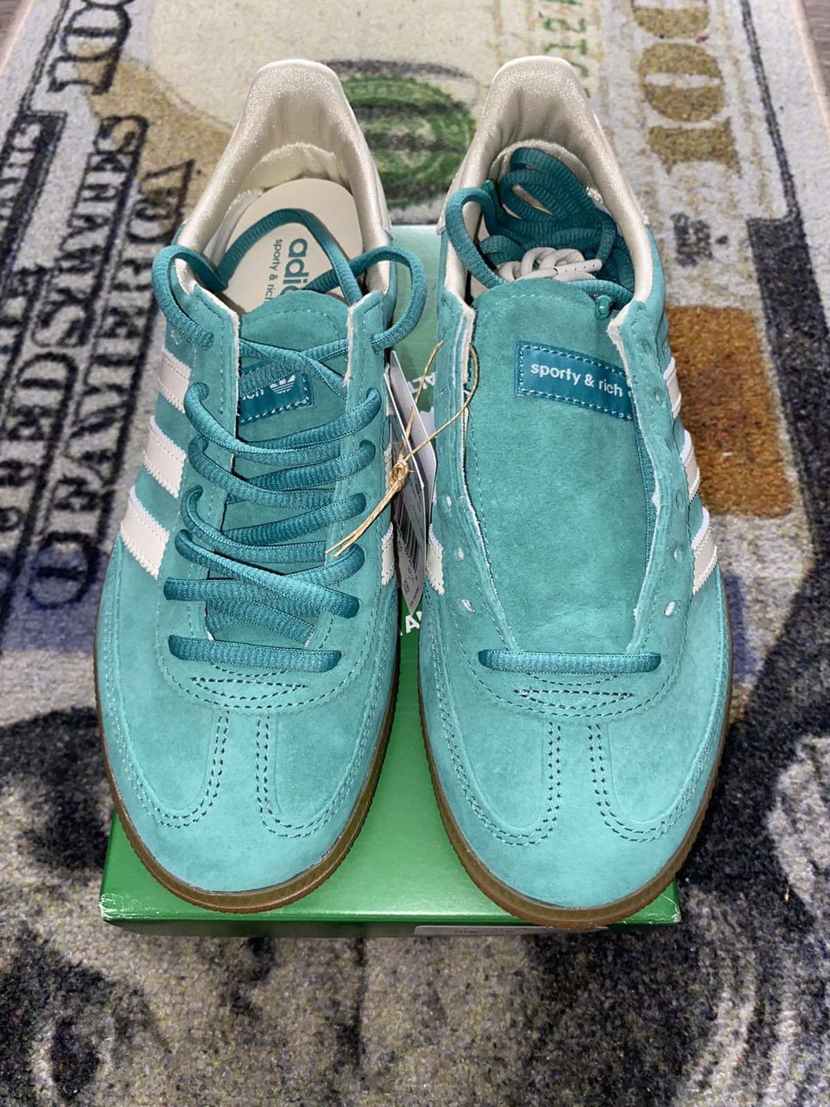 Adidas × Sporty & Rich Adidas Handball Spezial Sporty & Rich Green Size US 11 / EU 44 - 3 Thumbnail
