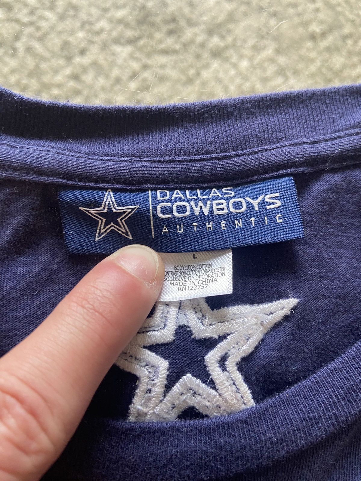 NFL Dallas Cowboys Authentic Long Sleeve Tee Size US L / EU 52-54 / 3 - 5 Thumbnail