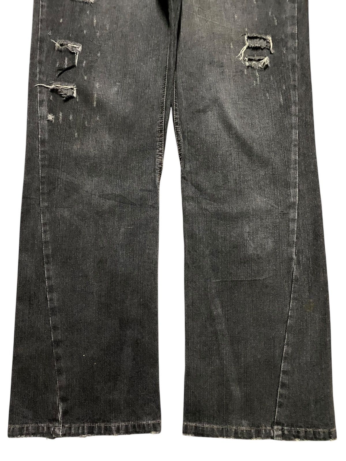 Windsor Smith Vintage Jungles Black Denim Distressed Baggy Jeans Size US 36 / EU 52 - 5 Thumbnail