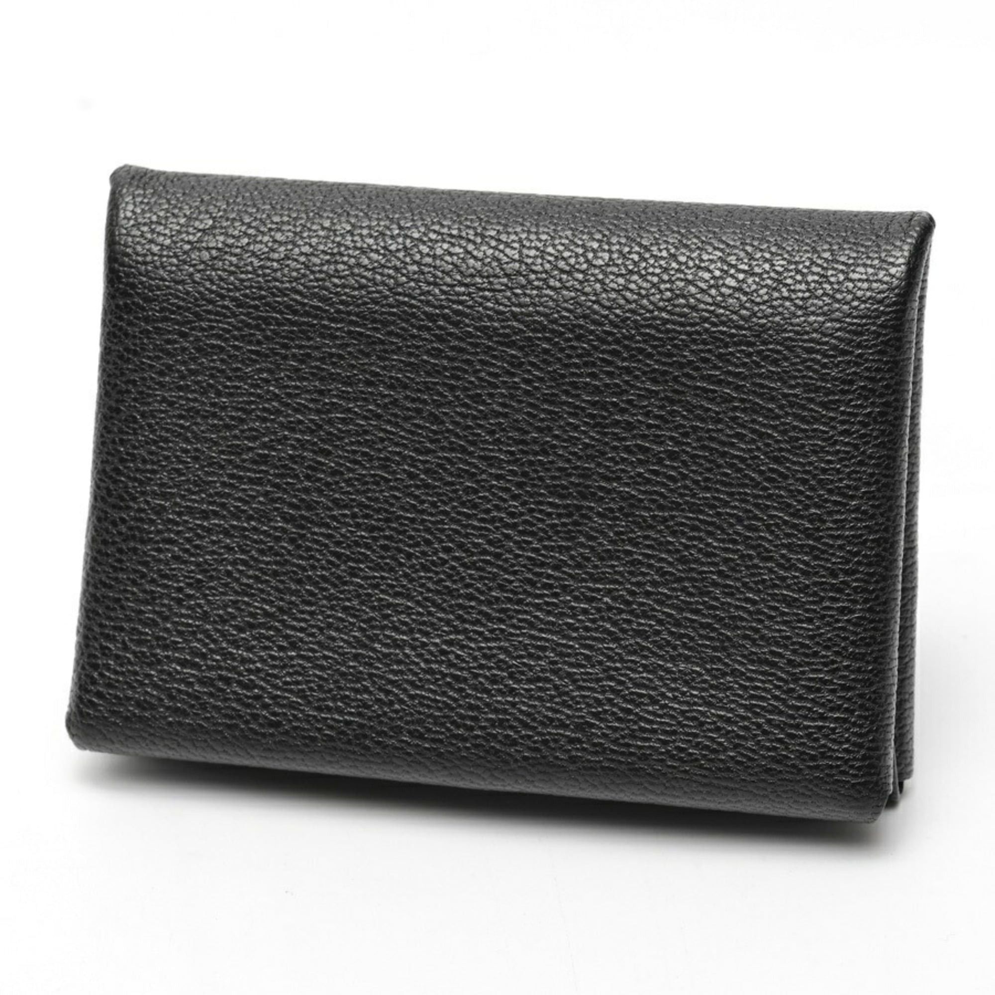 Hermes Hermes Calvi Duo Coin Card Case, Chevre Mysore Leather, Black Size ONE SIZE - 1 Thumbnail