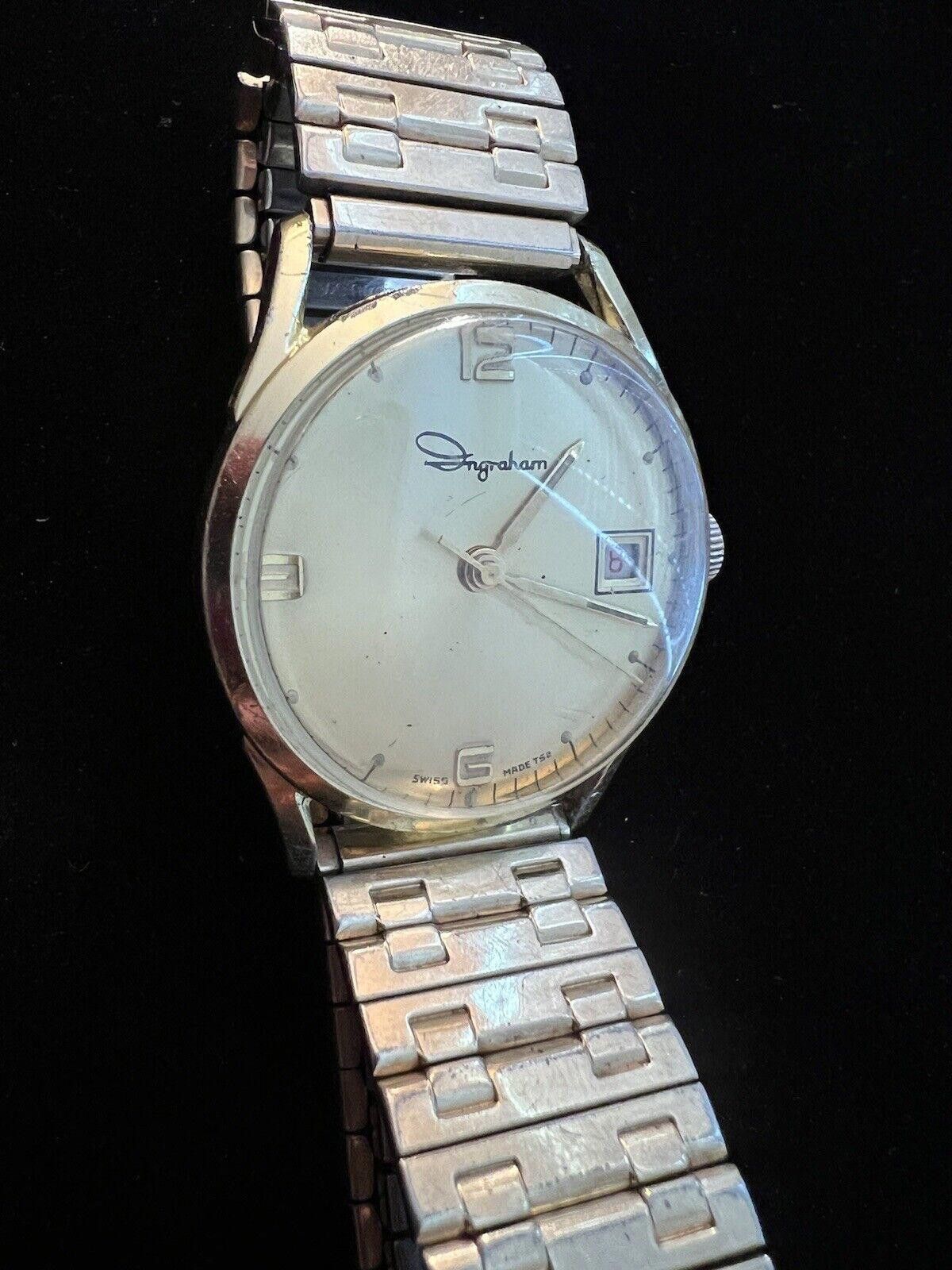 Designer Vintage Men's INGRAHAM Swiss Made Manual Winding Working Size ONE SIZE - 5 Thumbnail
