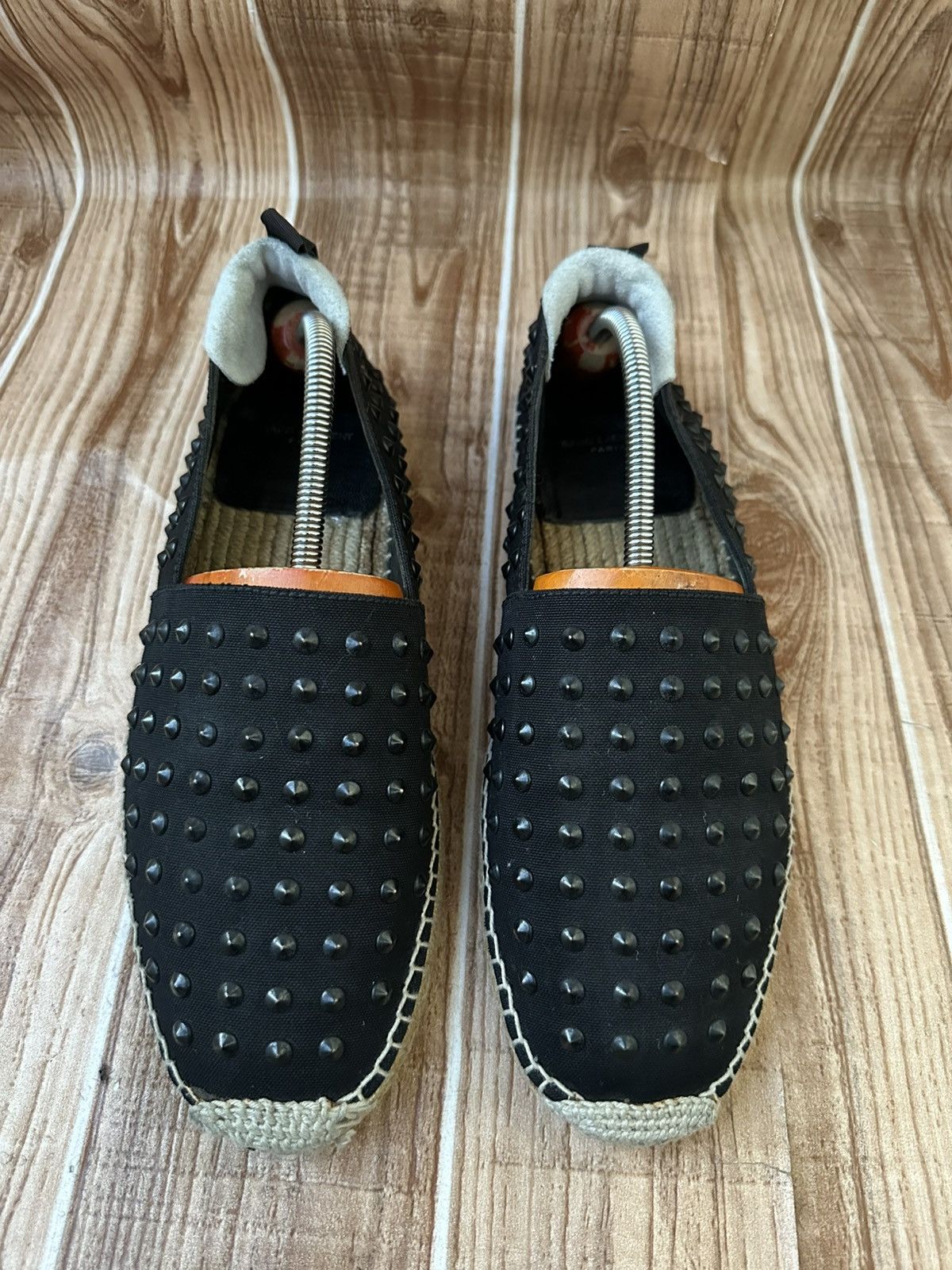 Saint Laurent Paris Saint Laurent Paris Hedi Slimane Black Studded Espadrilles Size US 9 / EU 42 - 4 Thumbnail