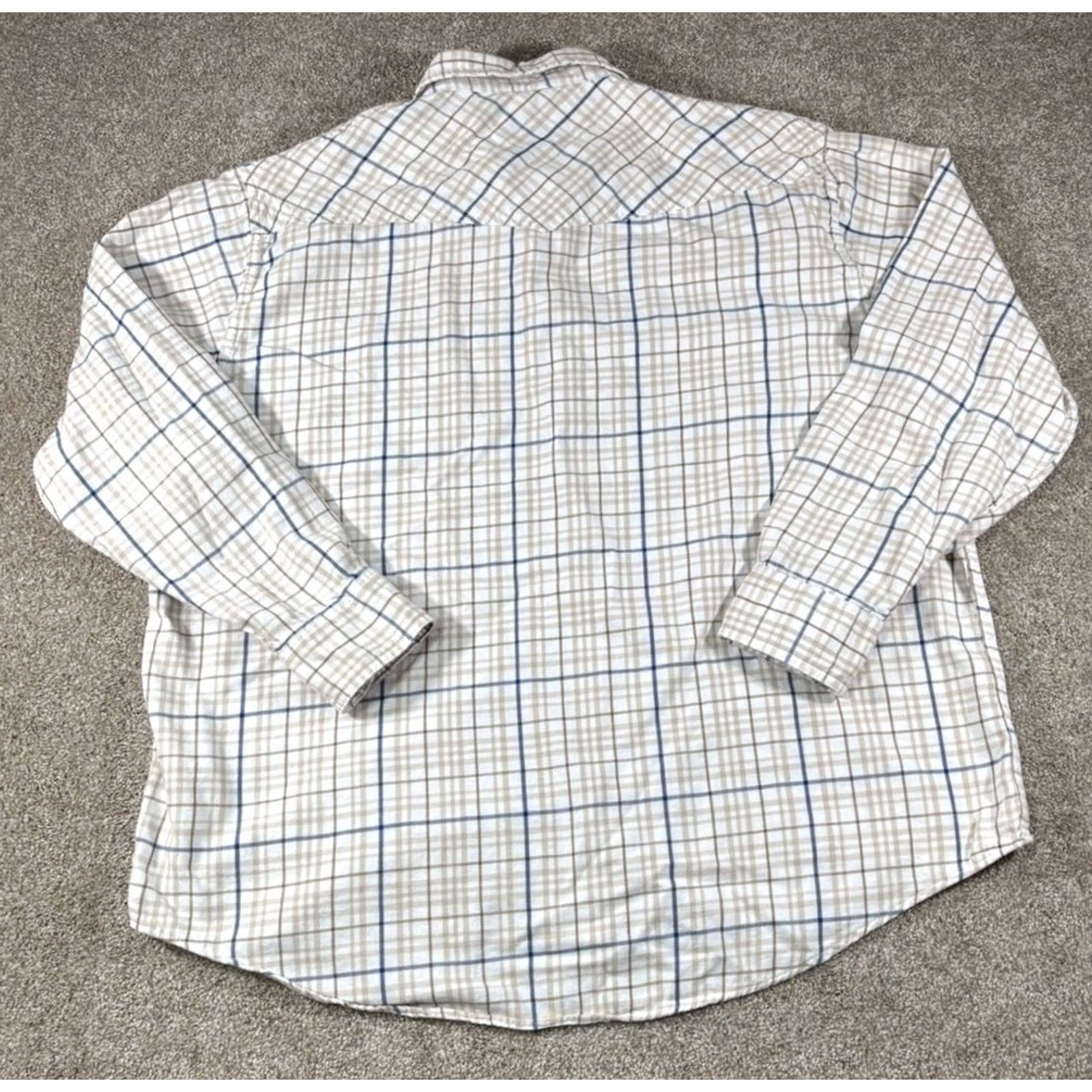 Vintage VINTAGE Cabela's Flannel Shirt Plaid Western Pearl Snap White 100% Cotton Men’s XL Shirt Mens XL Size US XL / EU 56 / 4 - 5 Thumbnail