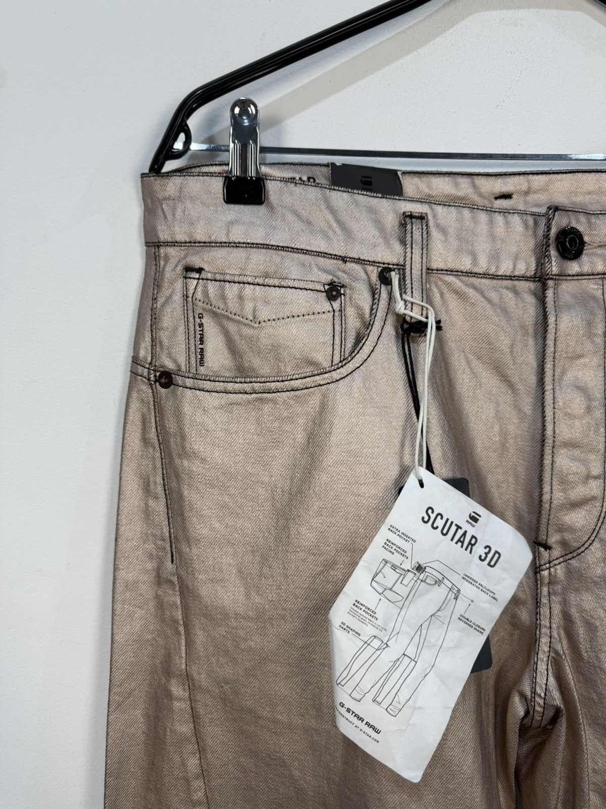 G-Star G-Star Raw Scutar 3D Gold Metallic Denim Pants Size US 32 / EU 48 - 8 Thumbnail